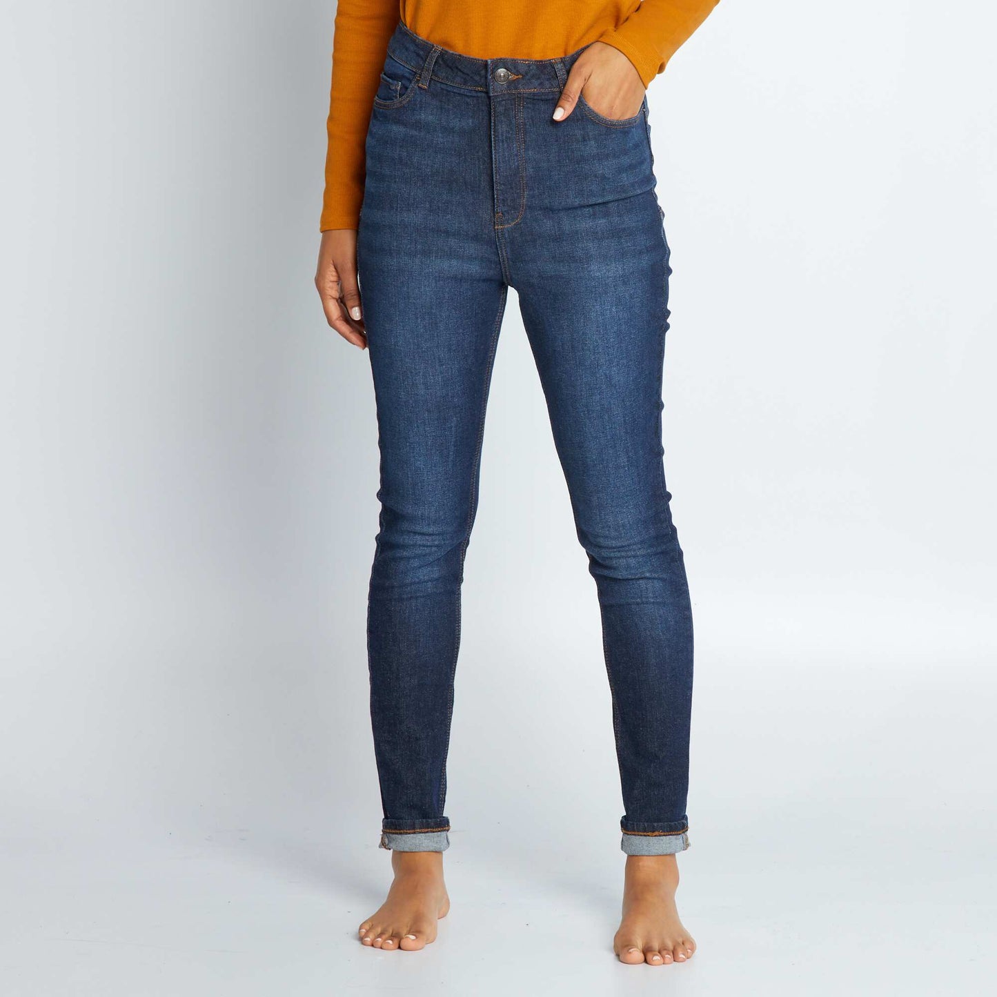 Jean skinny taille haute - L30 Brut