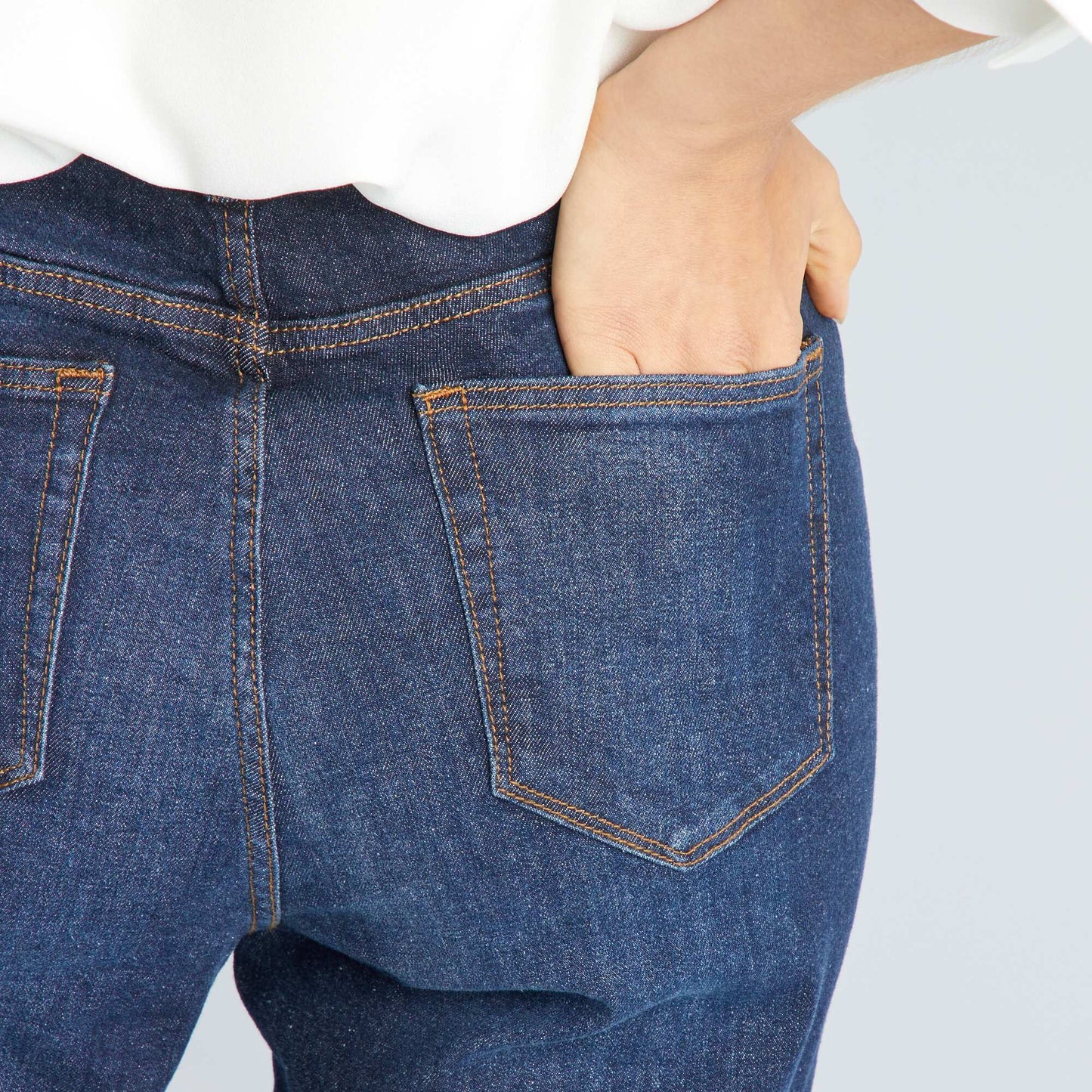 Jean regular taille haute - L30 Brut