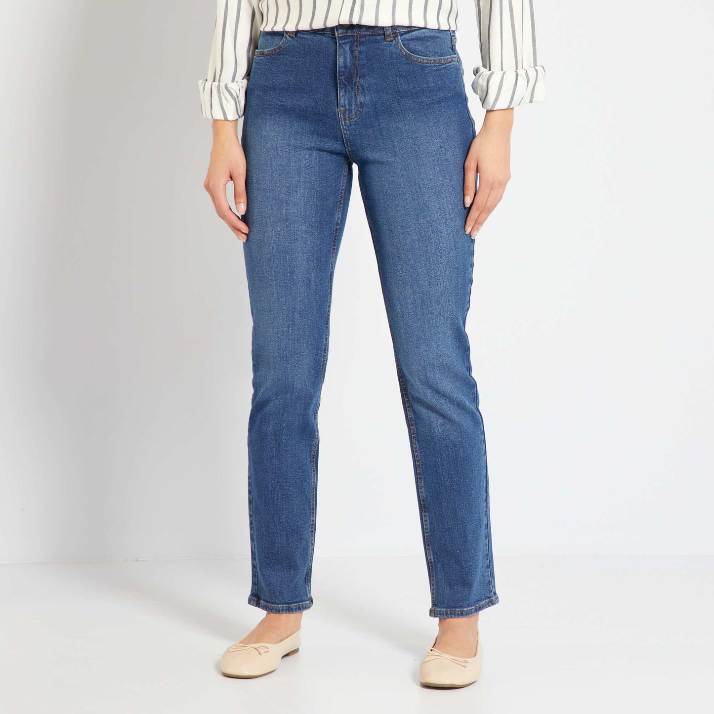 Jean regular taille haute - L30 Stone