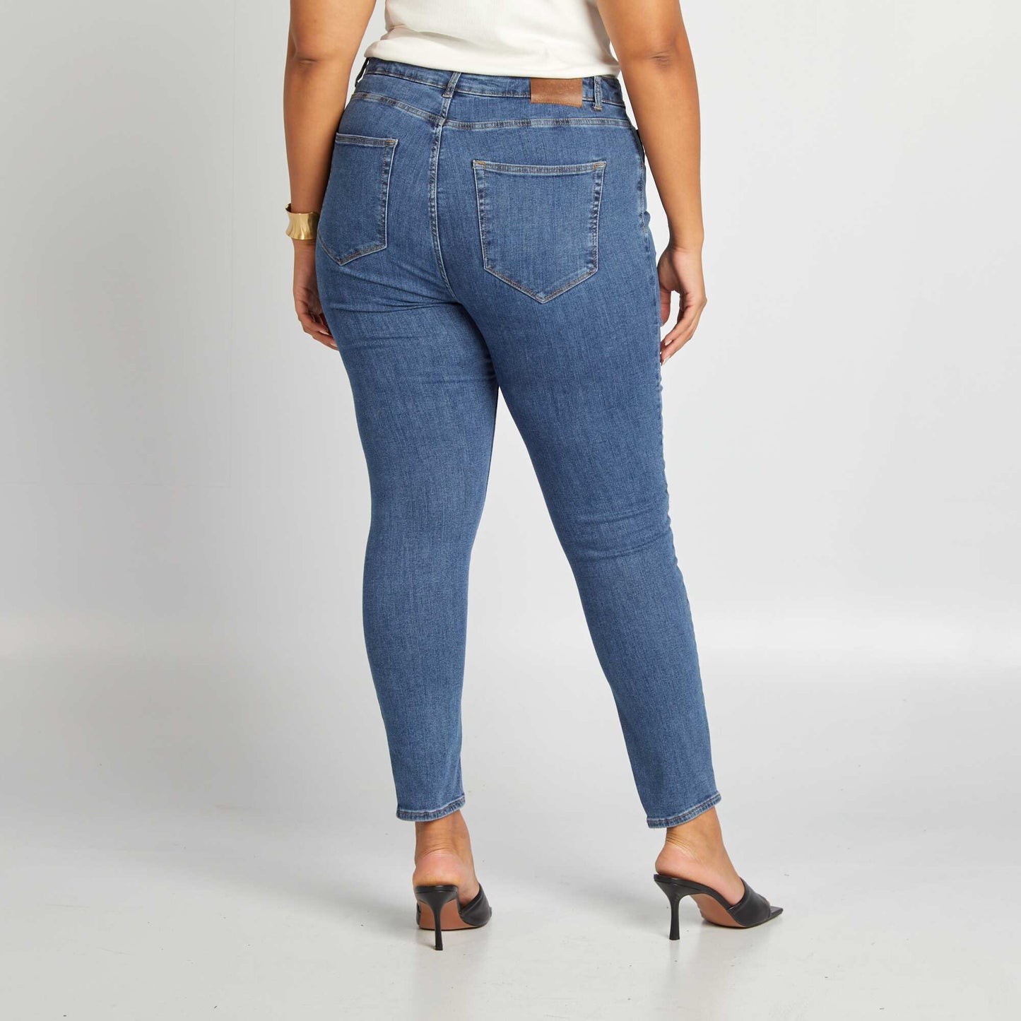 Pantalon skinny stretch - 5 poches - L30 Stone