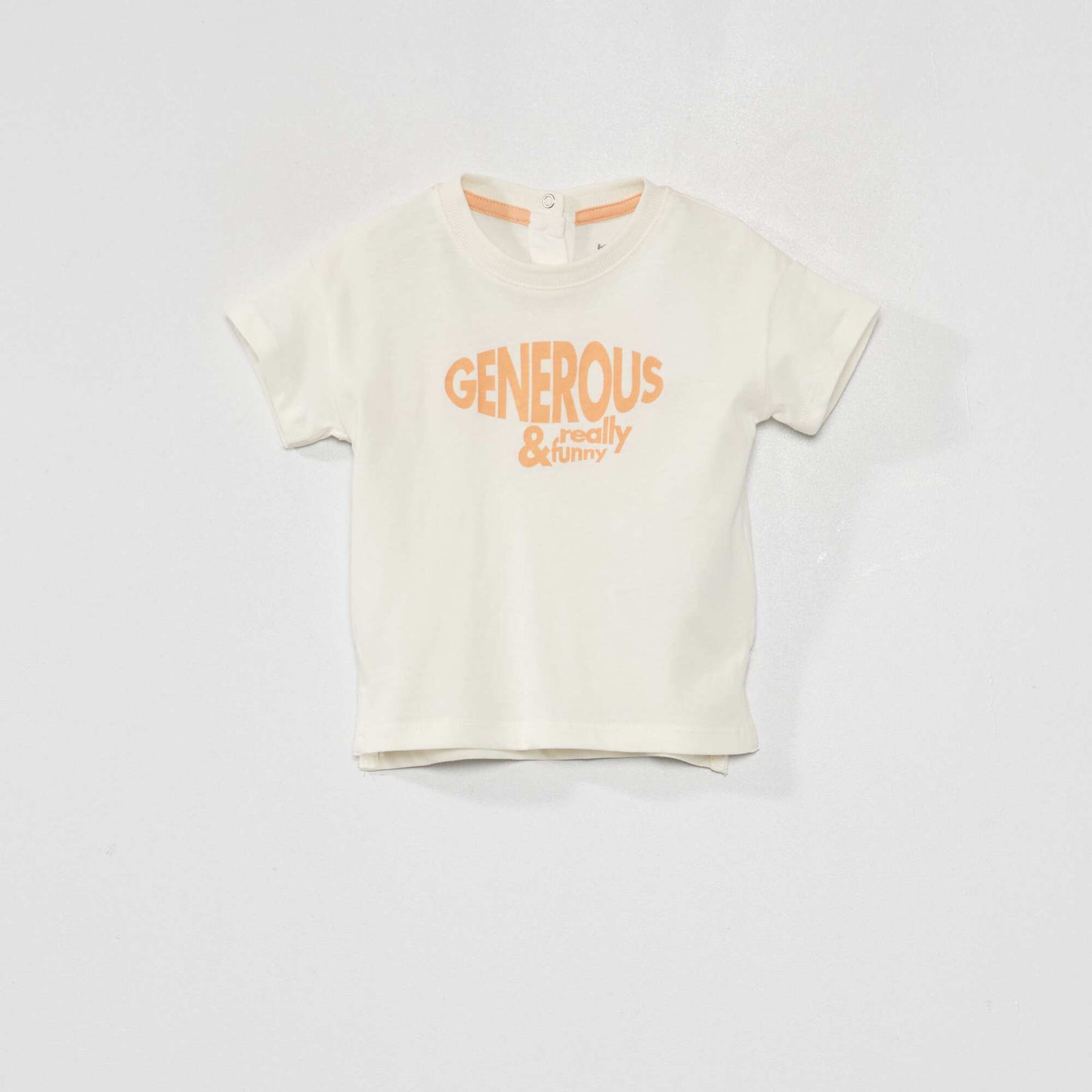 Tee-shirt à message 'generous' Blanc