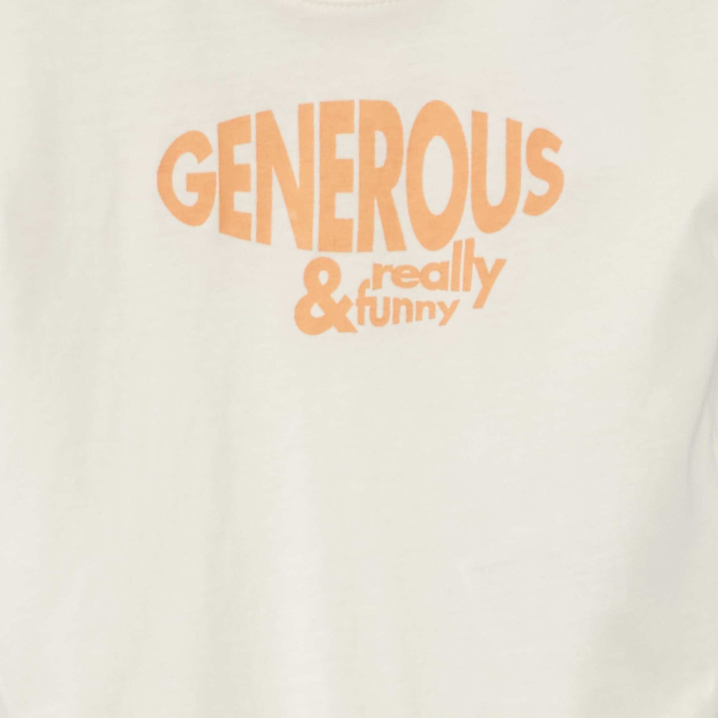 Tee-shirt à message 'generous' Blanc