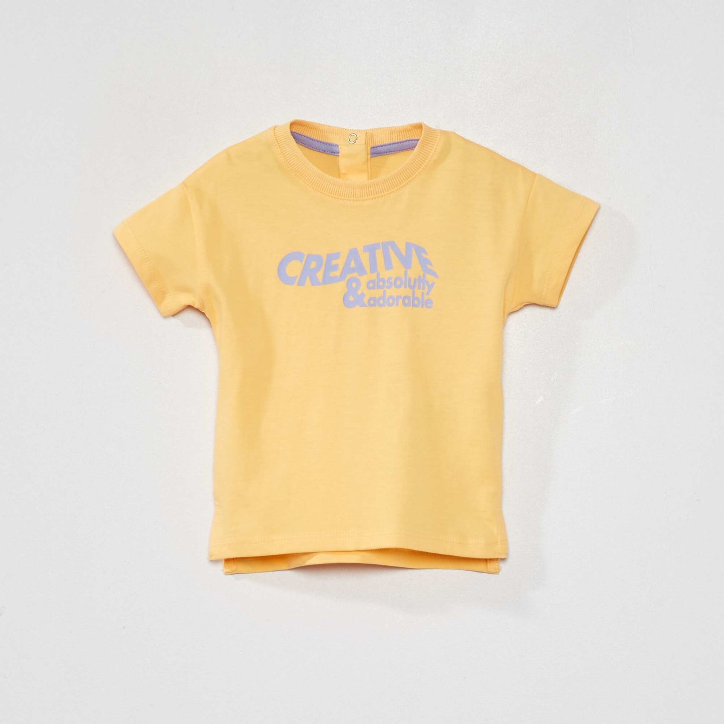 Tee-shirt à message 'creative' Jaune