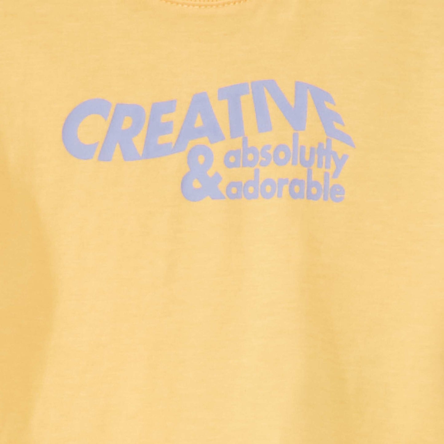 Tee-shirt à message 'creative' Jaune
