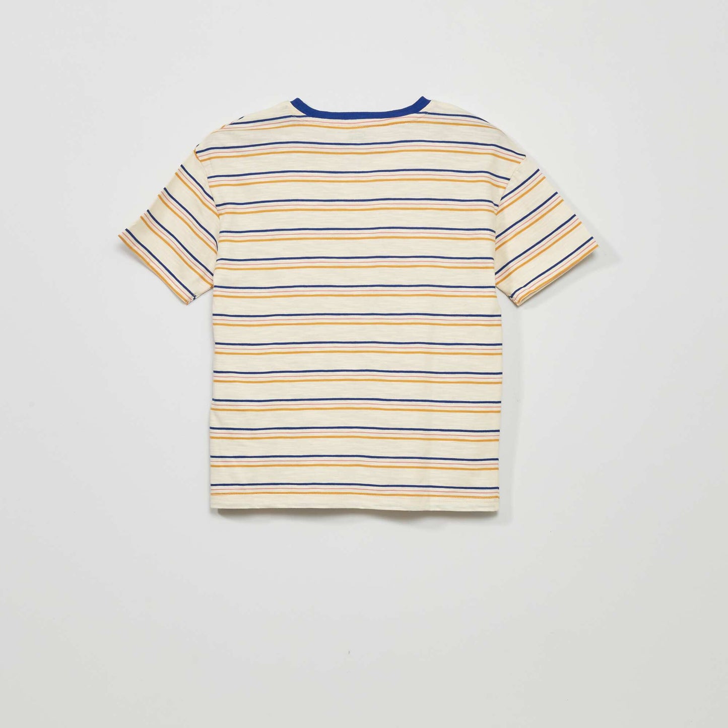 T-shirt rayé manches courtes Blanc