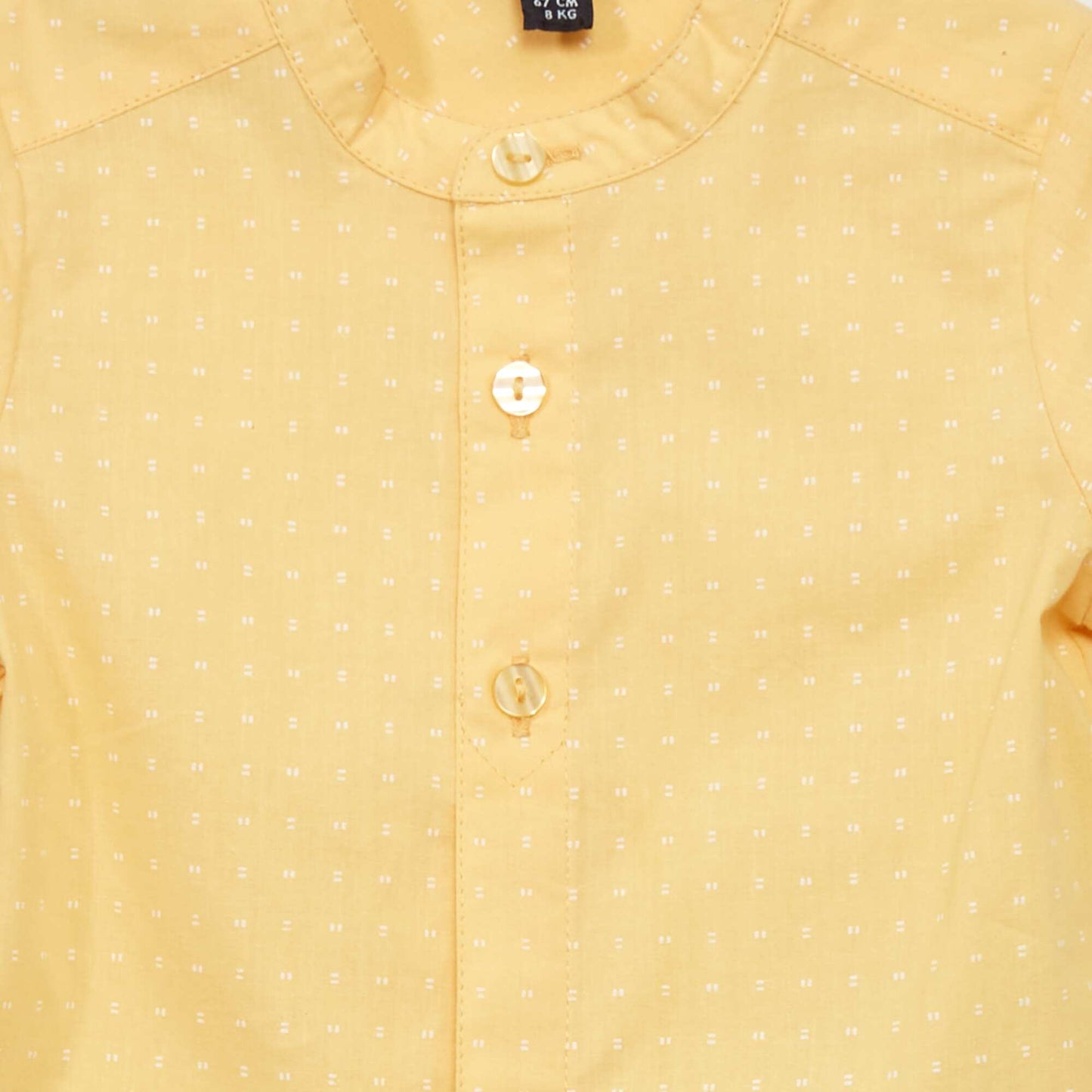 Chemise à manches courtes Jaune
