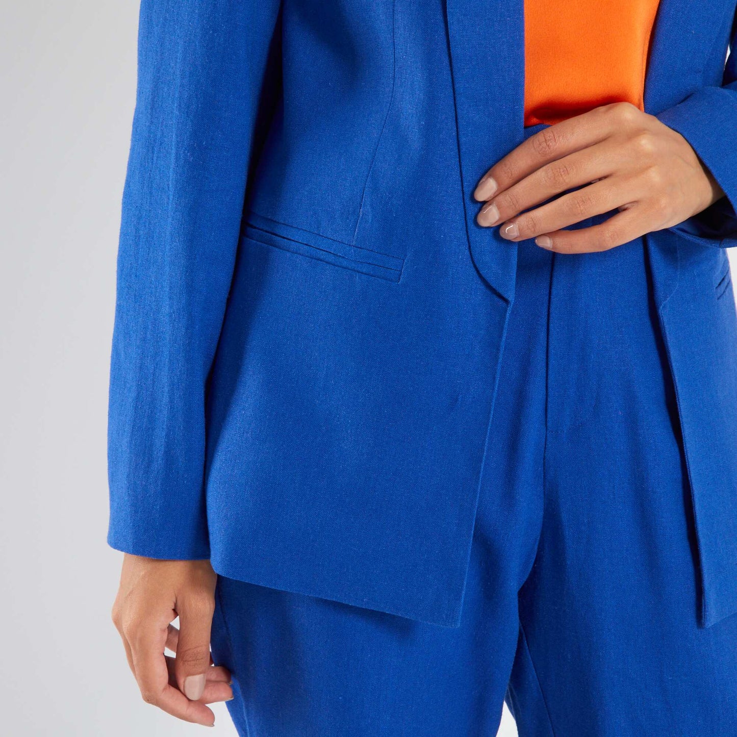 Veste de tailleur unie Bleu