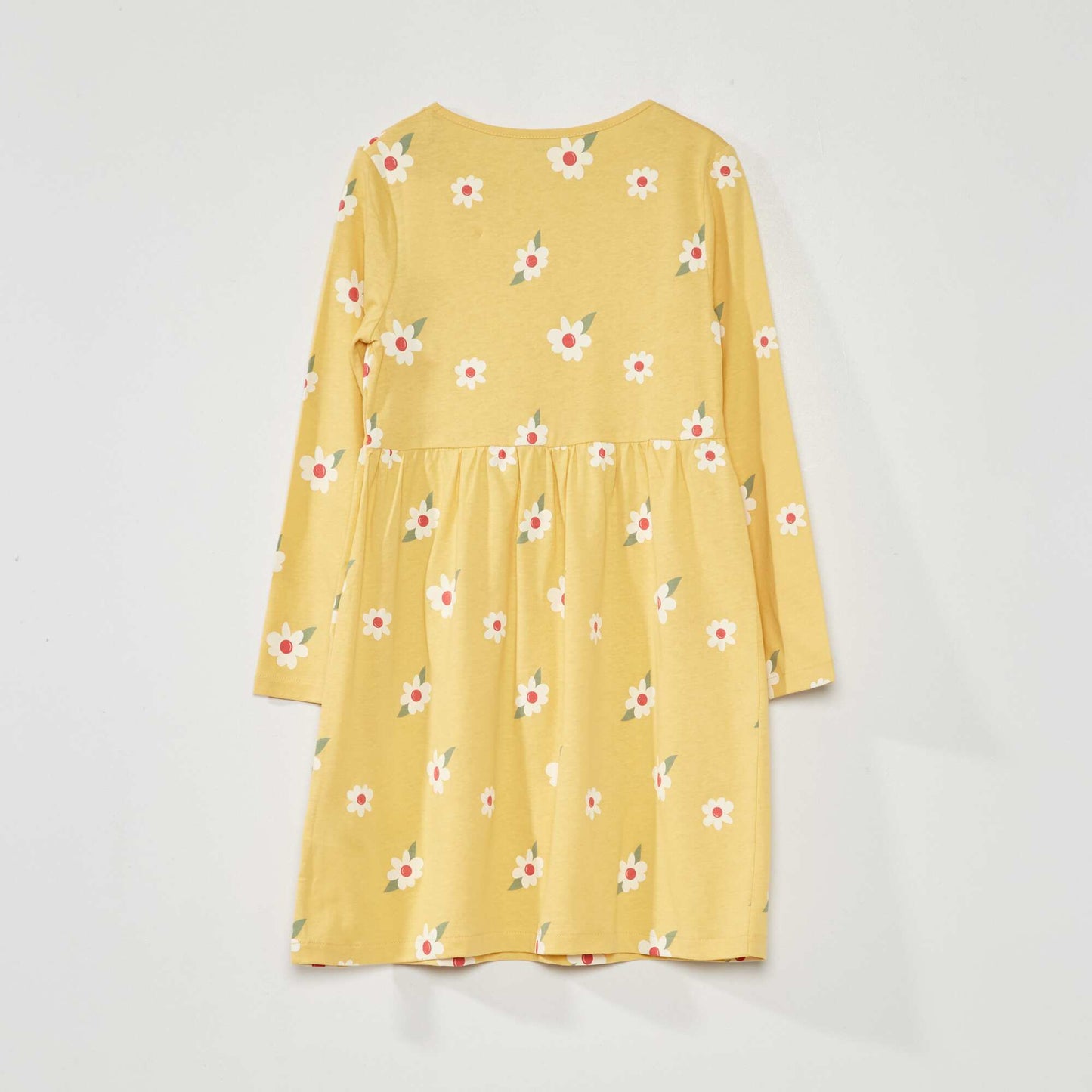 Robe en jersey avec imprimé Jaune