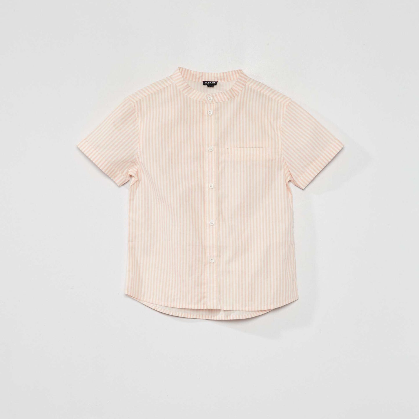 Chemise manches courtes à motif Blanc