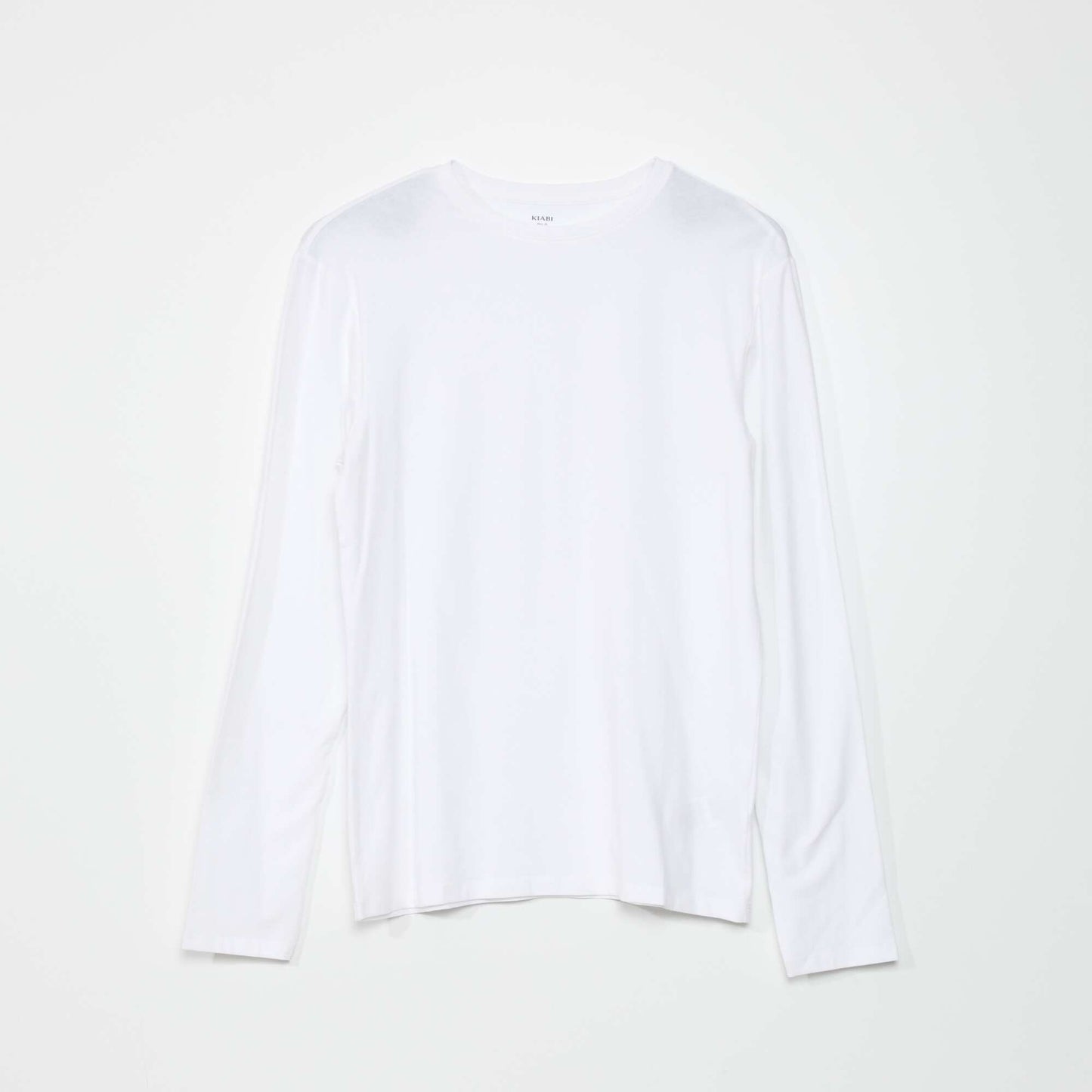 T-shirt slim fit à manches longues blanc