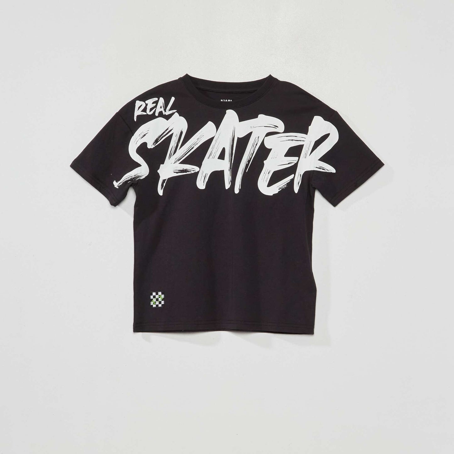 T-shirt à manches courtes avec imprimé Noir