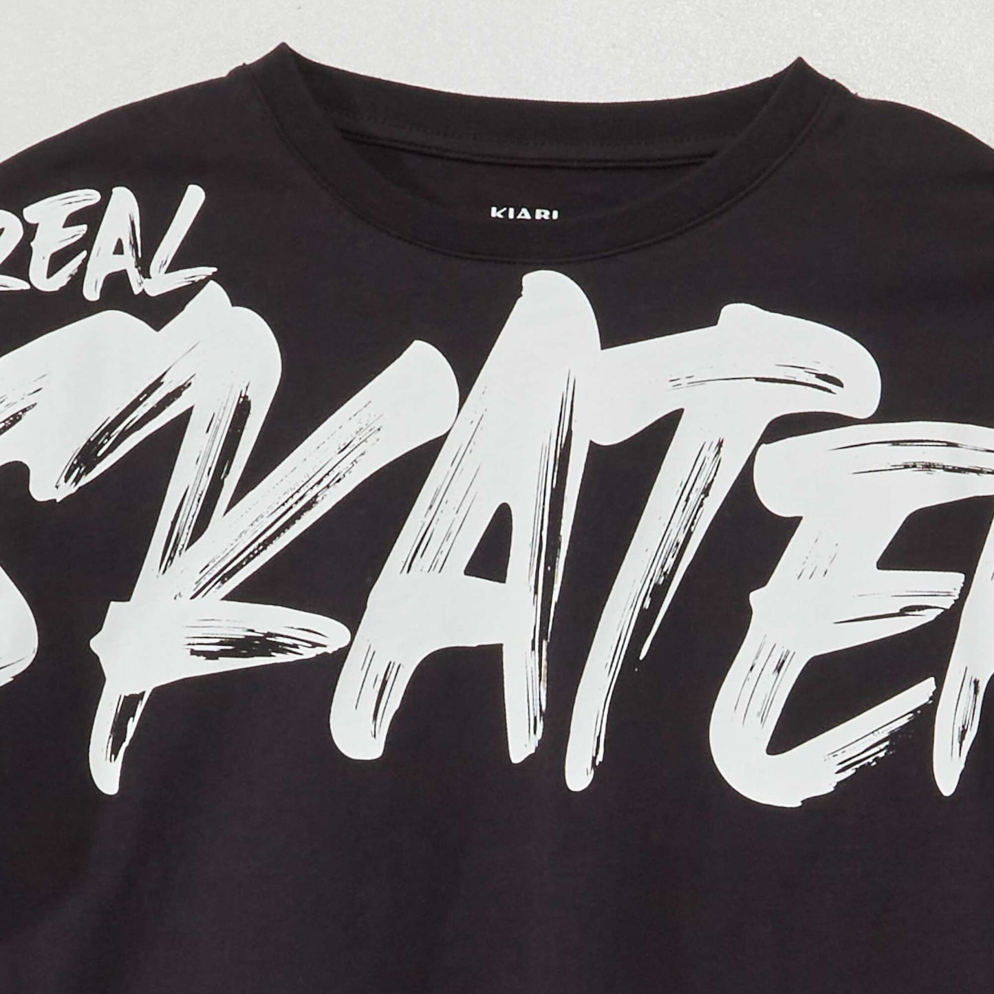 T-shirt à manches courtes avec imprimé Noir