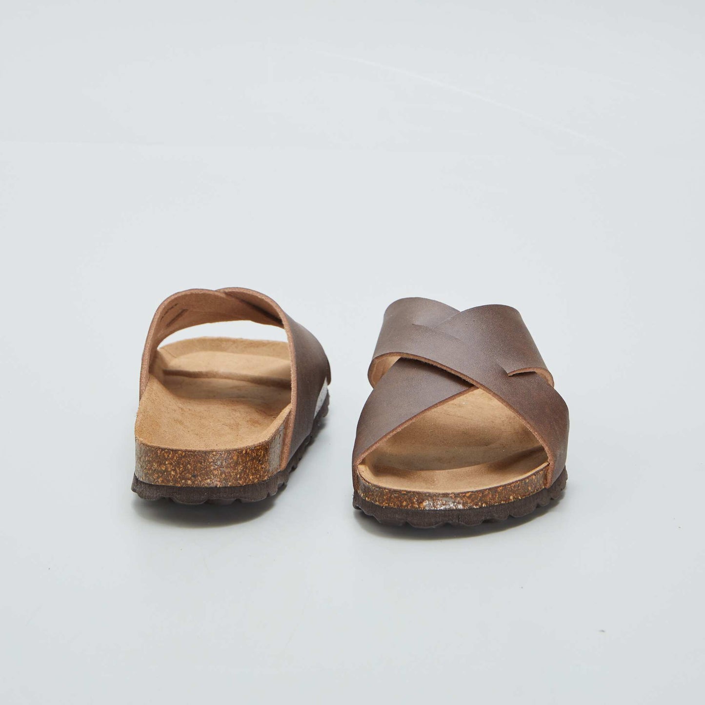 Sandales à brides croisées Marron
