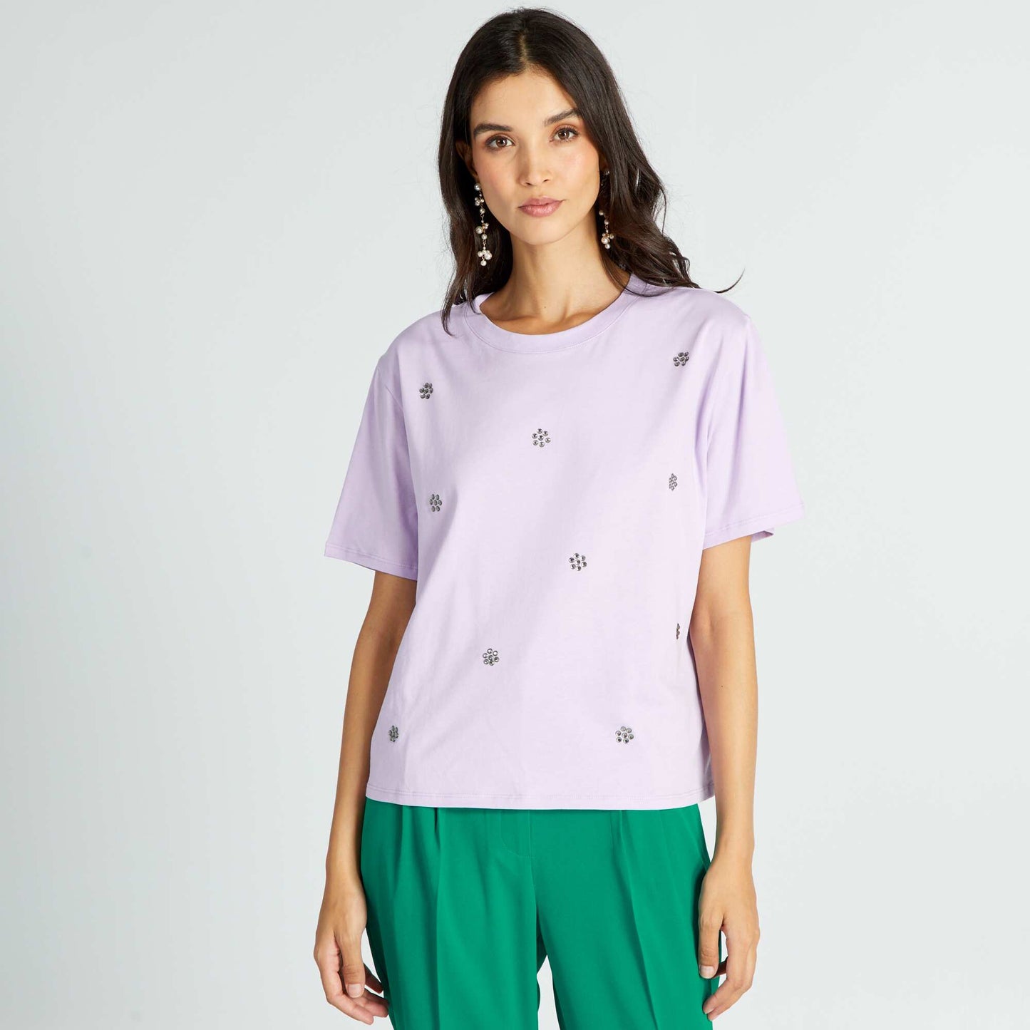 T-shirt avec breloques Violet