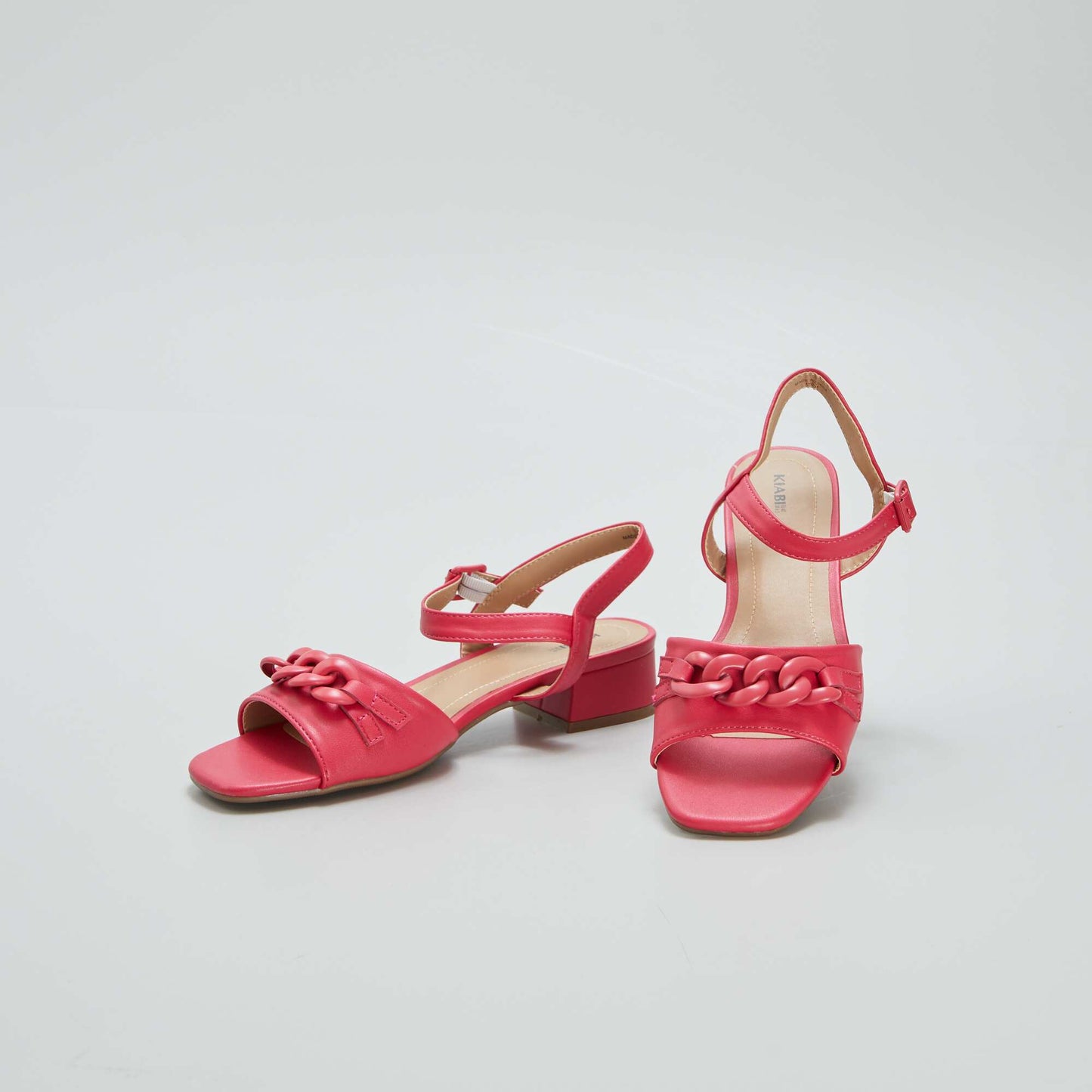 Sandales à talon Rouge