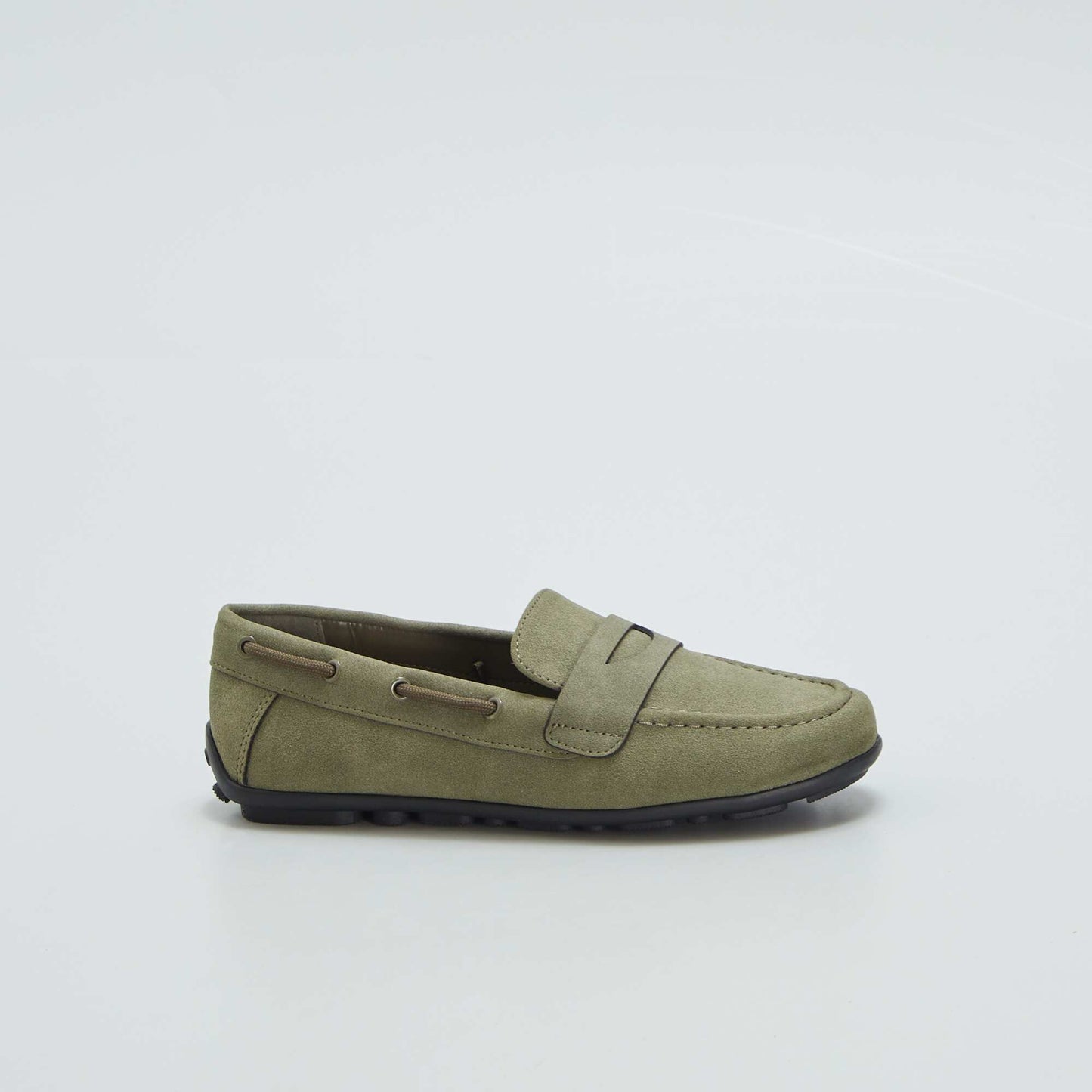 Mocassins en suédine Kaki