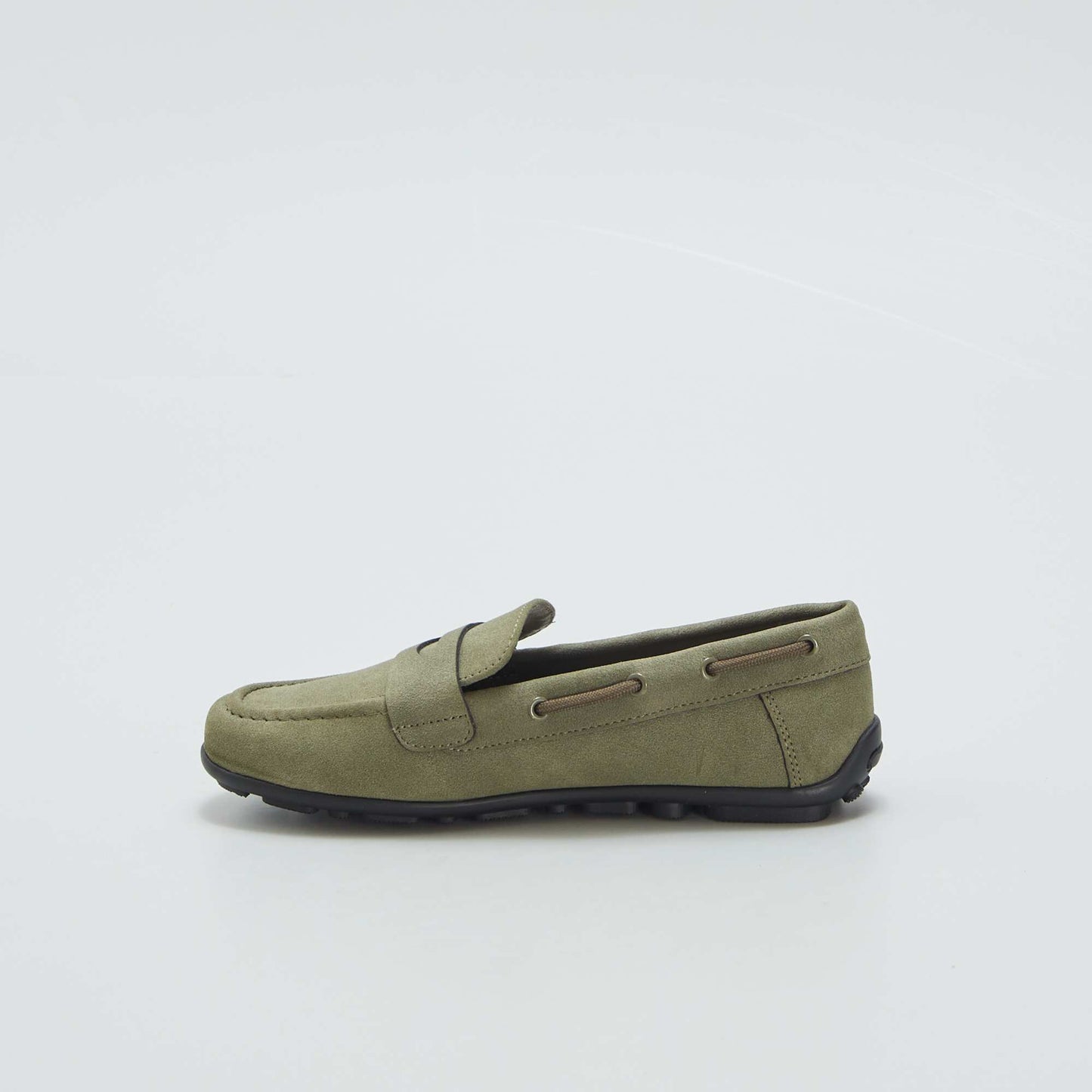 Mocassins en suédine Kaki