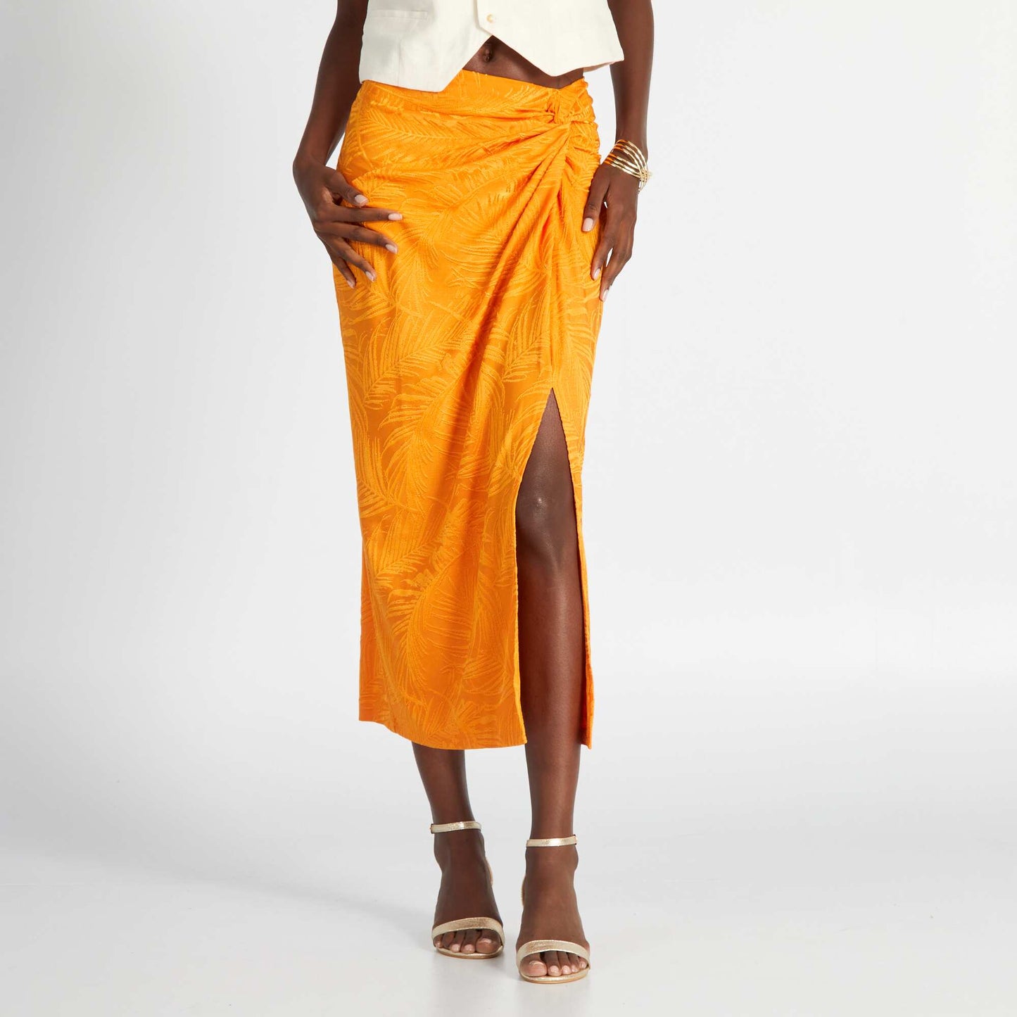 Jupe longue Orange