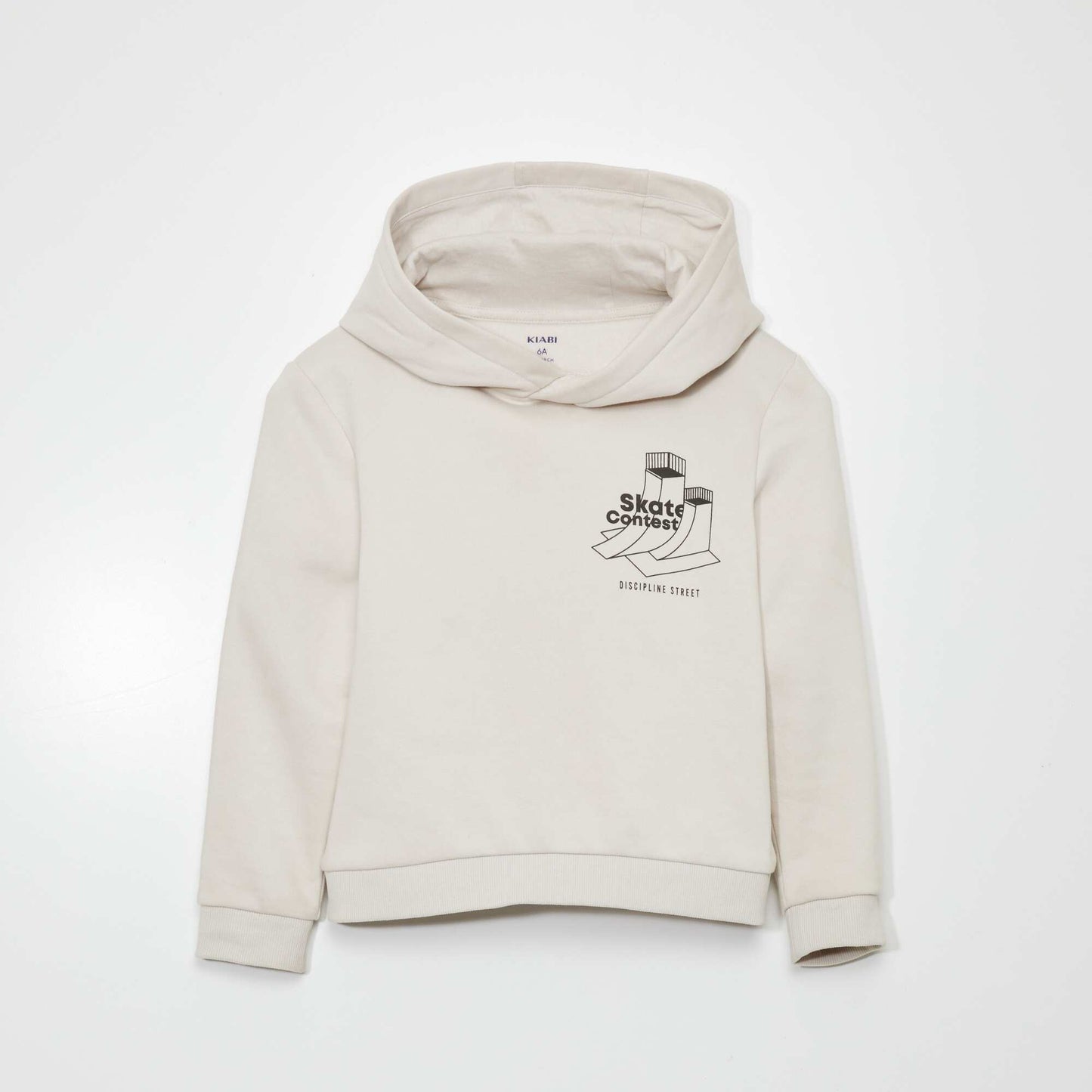 Sweat à capuche en molleton Blanc