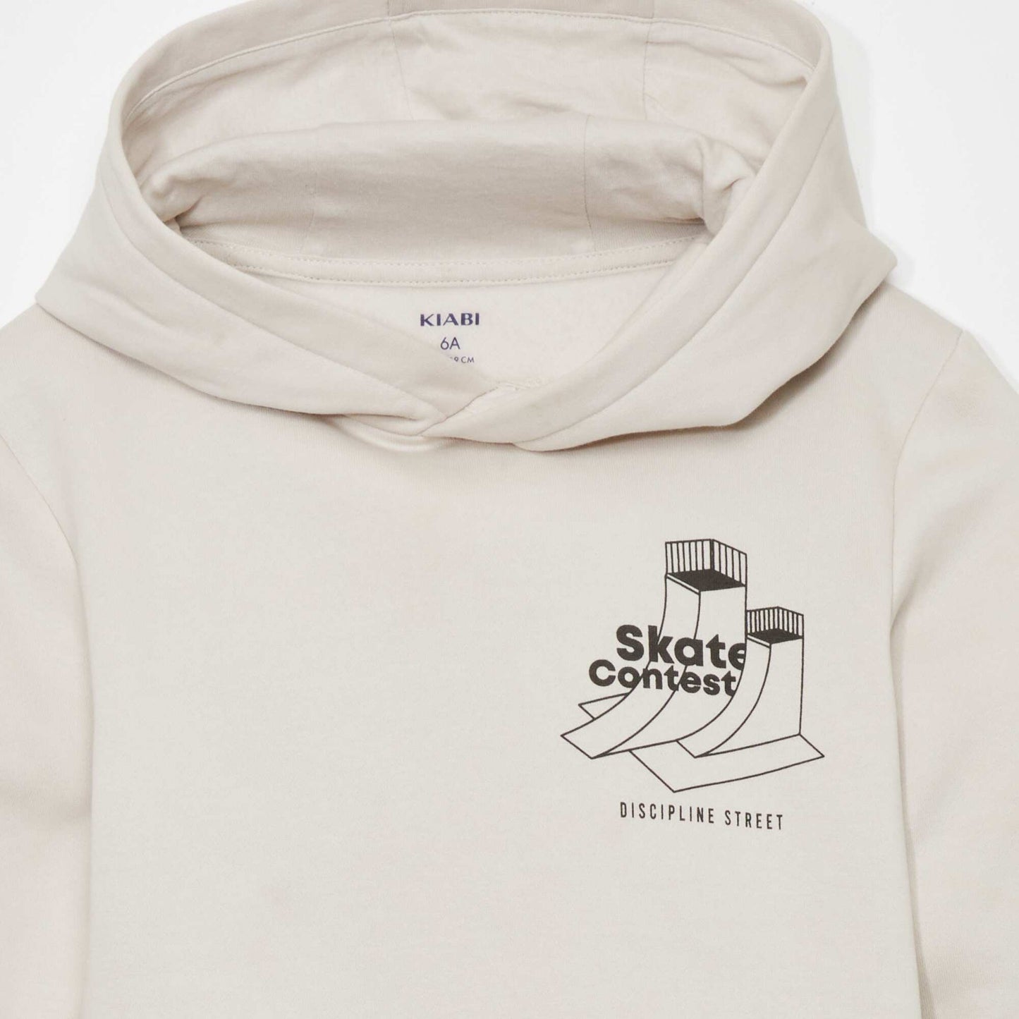 Sweat à capuche en molleton Blanc
