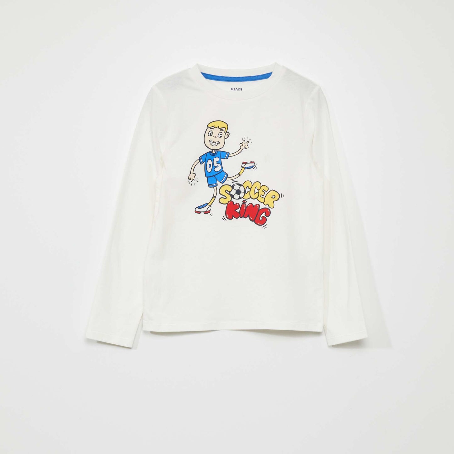 T-shirt en jersey à manches longues Blanc