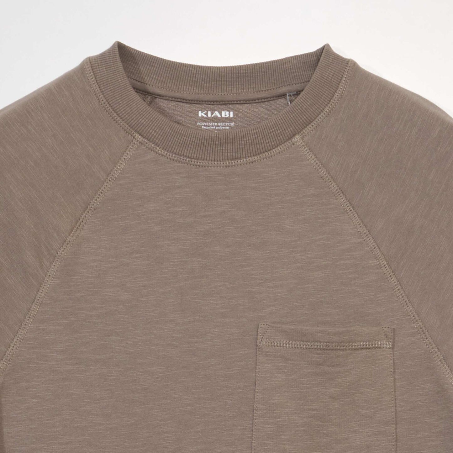 T-shirt épais à manches longues BEIGE