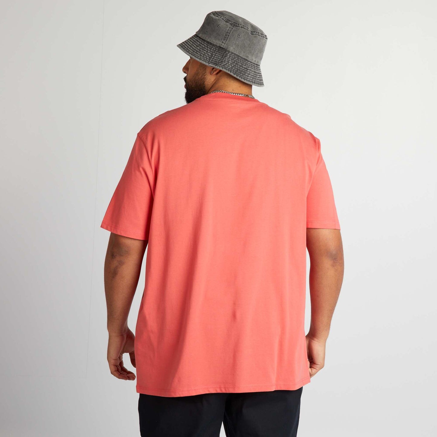 T-shirt en jersey uni Orange vif
