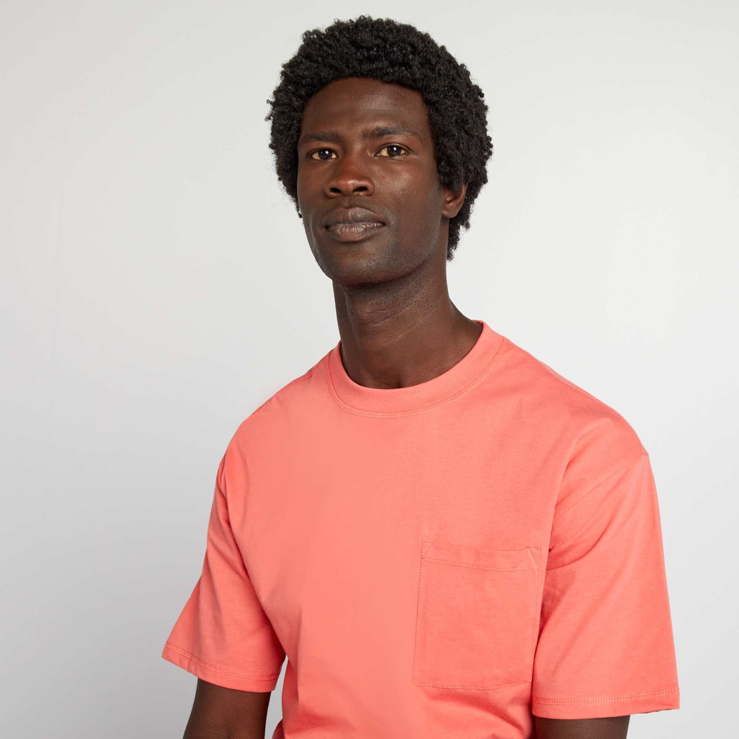 Tee-shirt uni à coupe large Orange