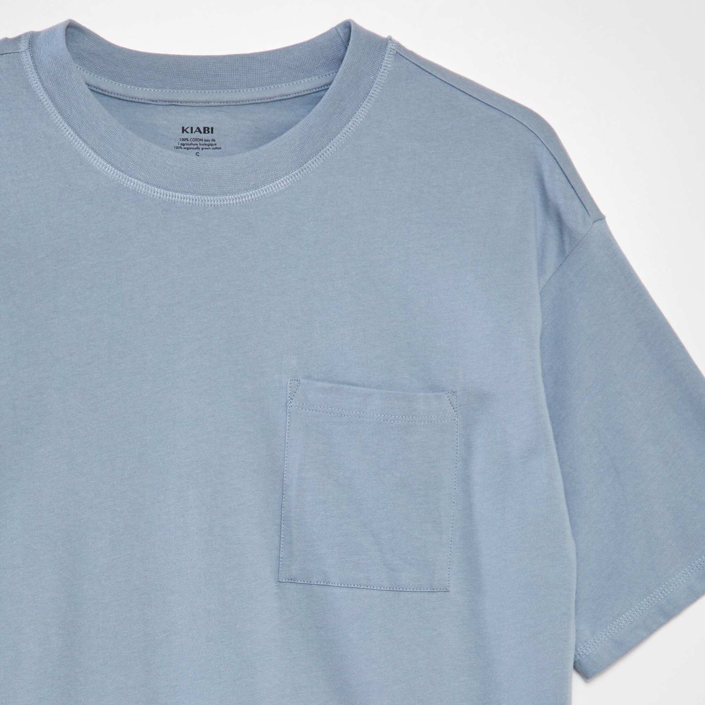 Tee-shirt uni coupe large Bleu