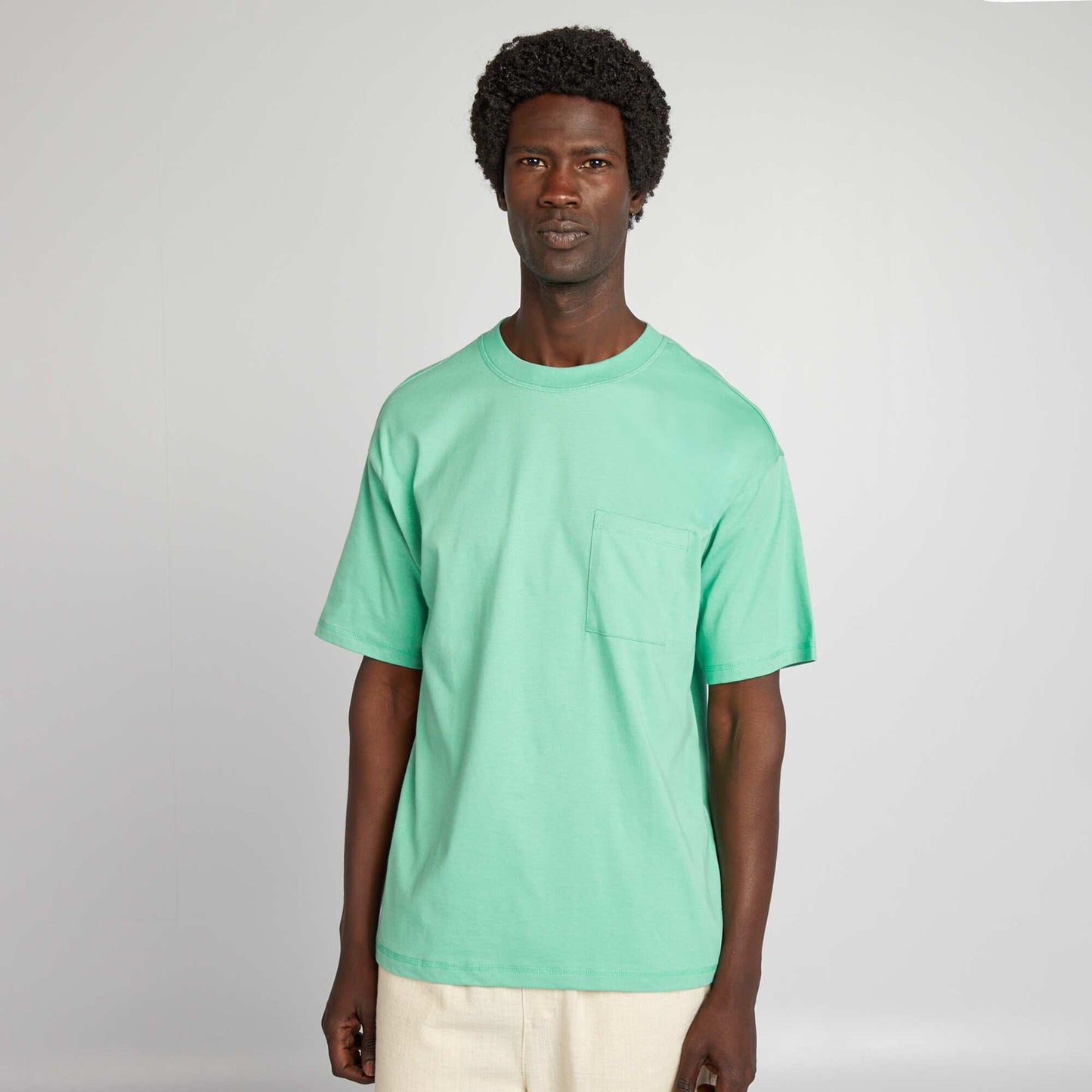 Tee-shirt uni à coupe large vert menthe