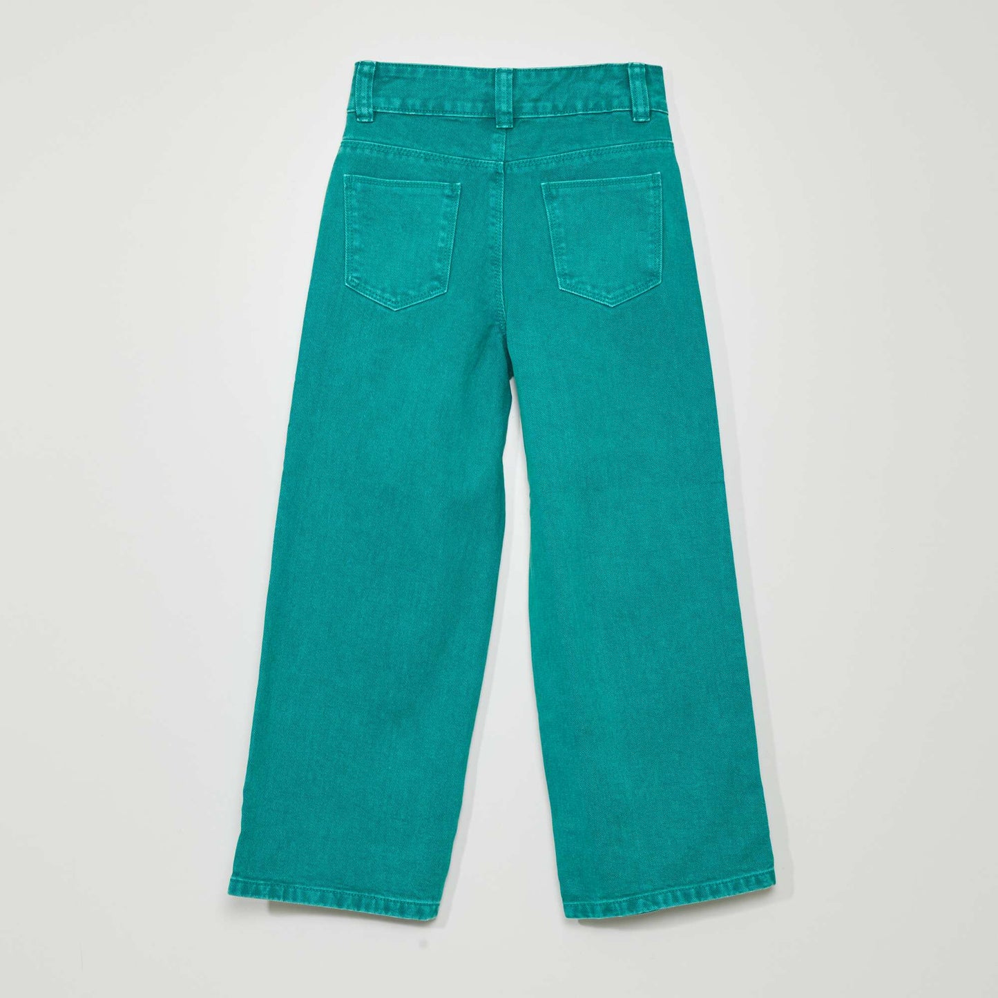 Jean wide leg à taille haute Vert