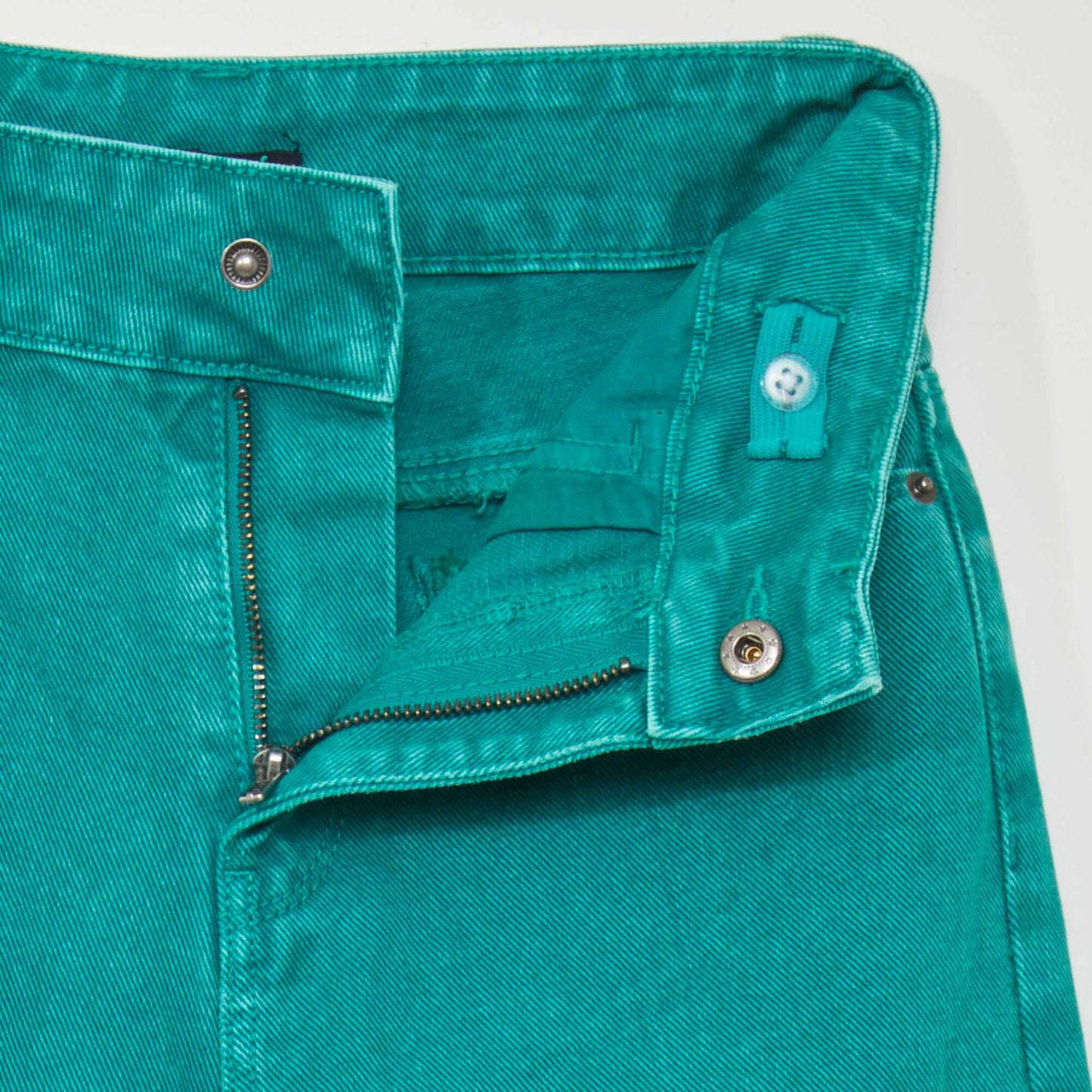 Jean wide leg à taille haute Vert