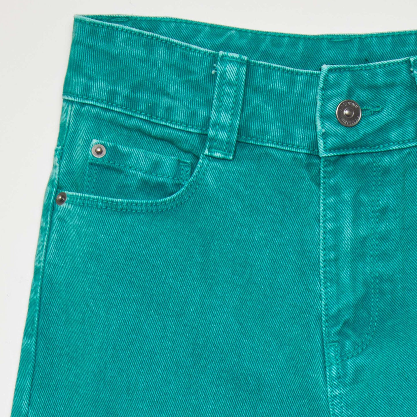 Jean wide leg à taille haute Vert