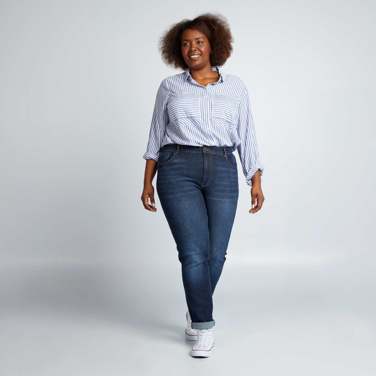 Jean regular 5 poches L30 Brut