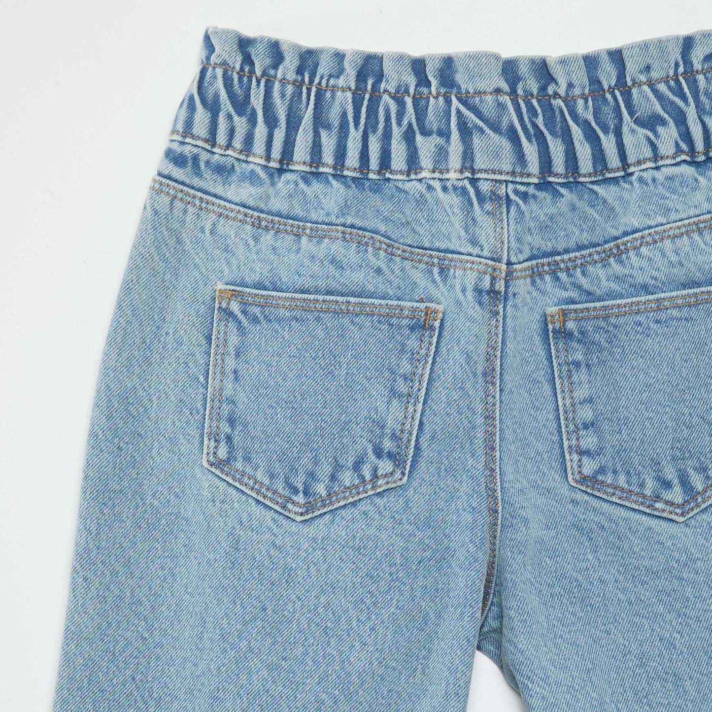 Jean mom paperbag Bleu