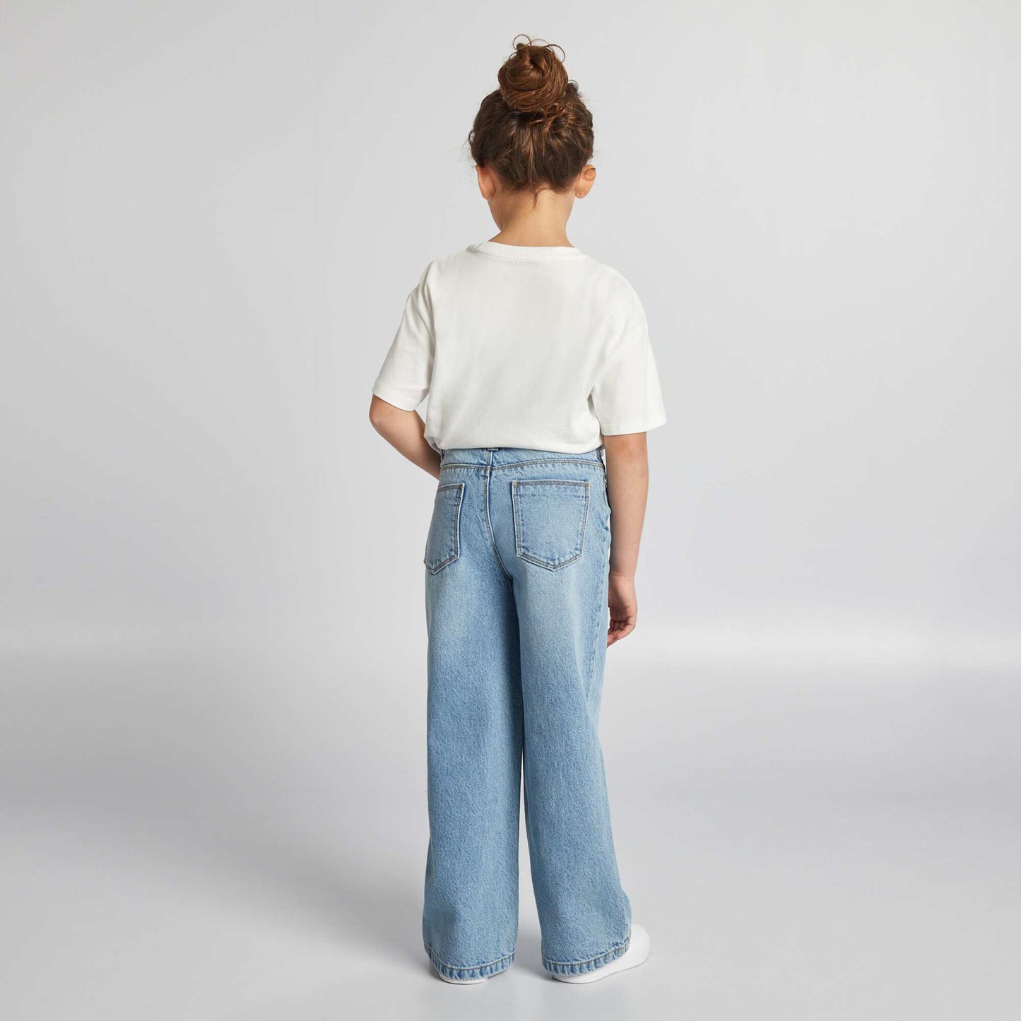 Pantalon wide leg Bleu