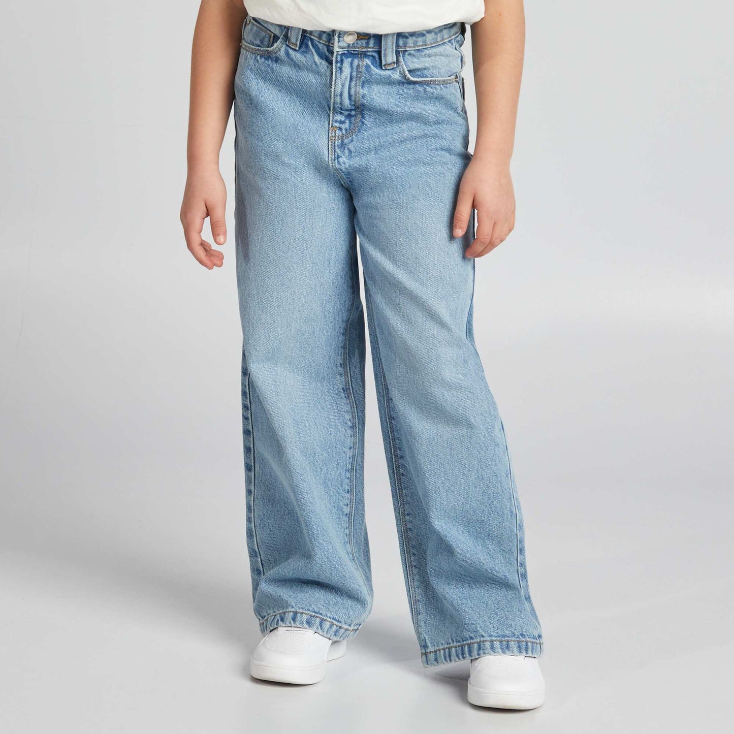 Pantalon wide leg Bleu