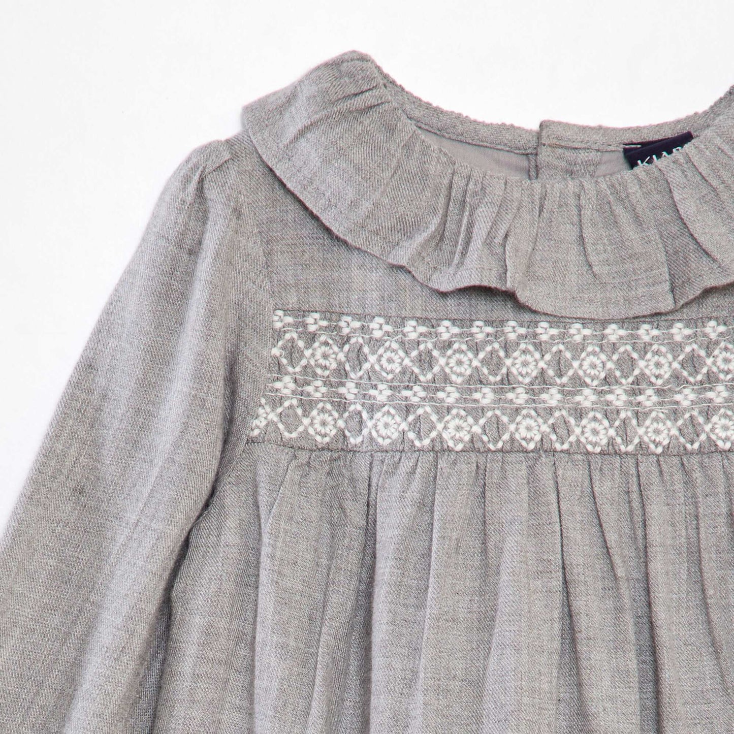 Robe avec collerette Gris