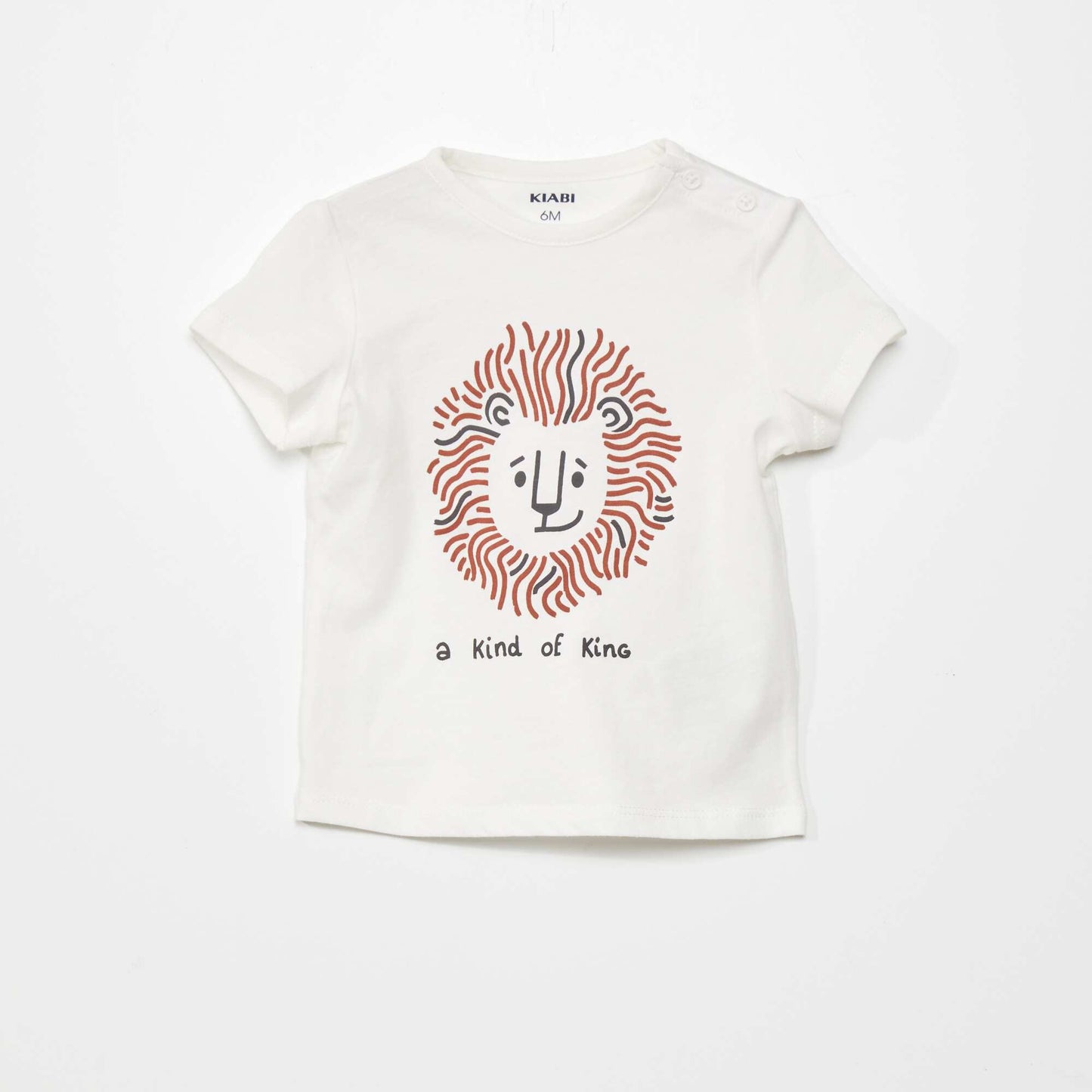 T-shirt en jersey avec ouverture boutonnée Blanc