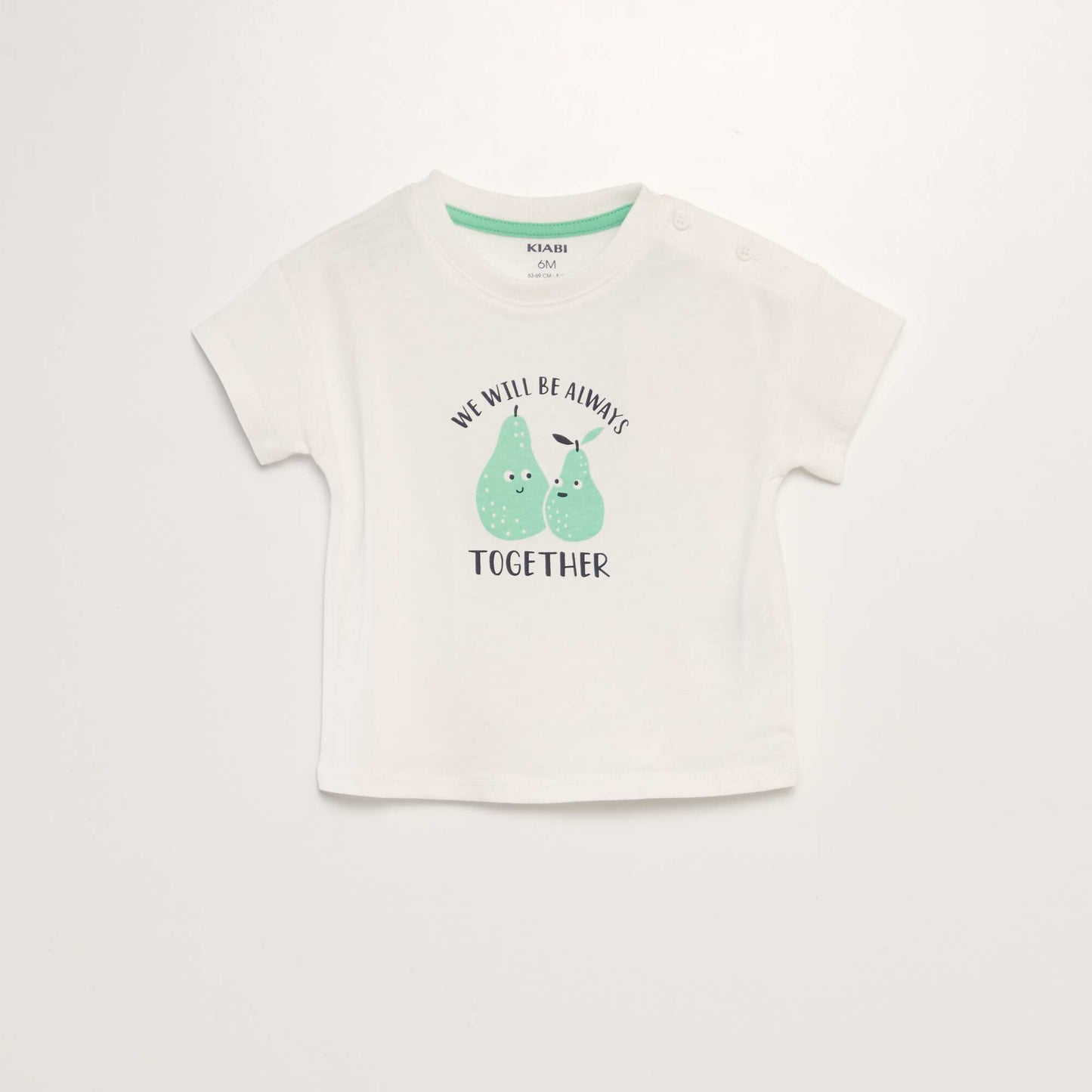 Ensemble t-shirt + short - 2 pièces Blanc/vert