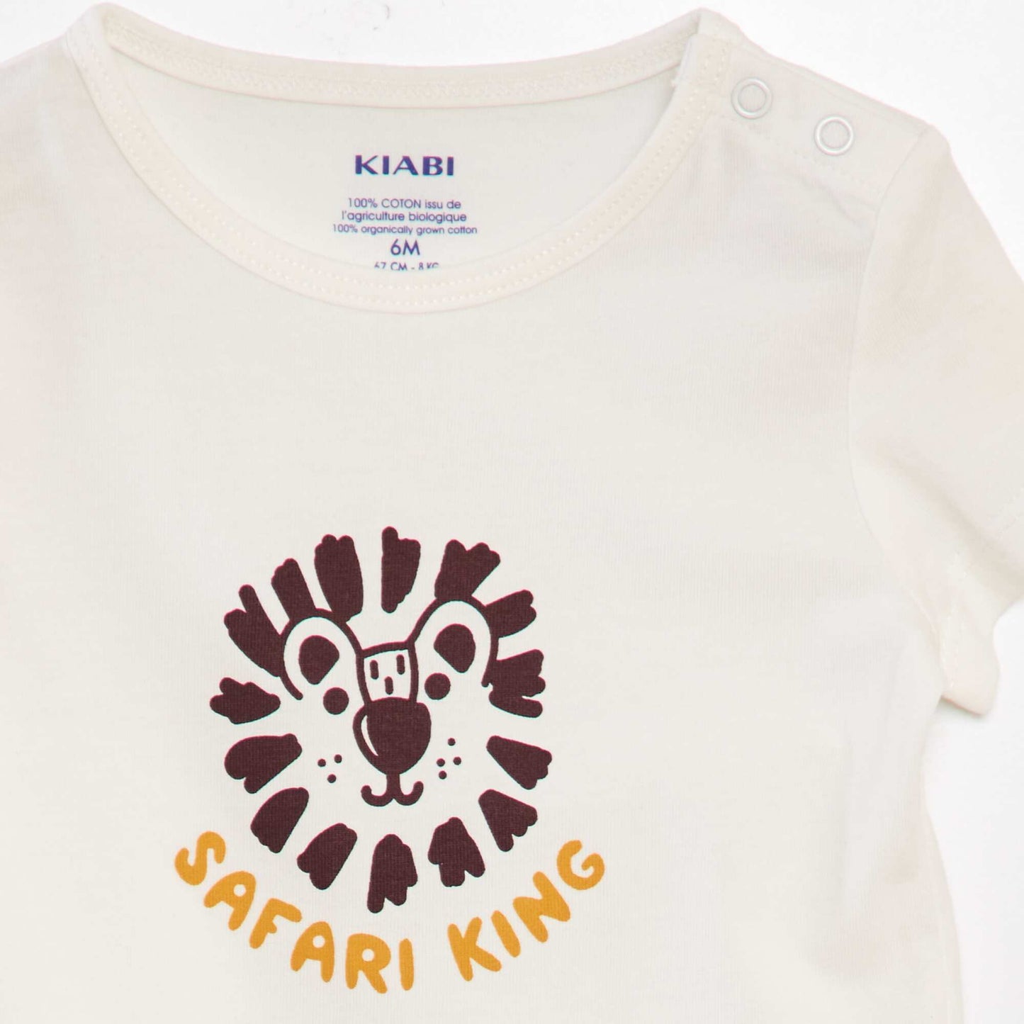 Ensemble T-shirt + short en coton - 2 pièces BLANC / JAUNE