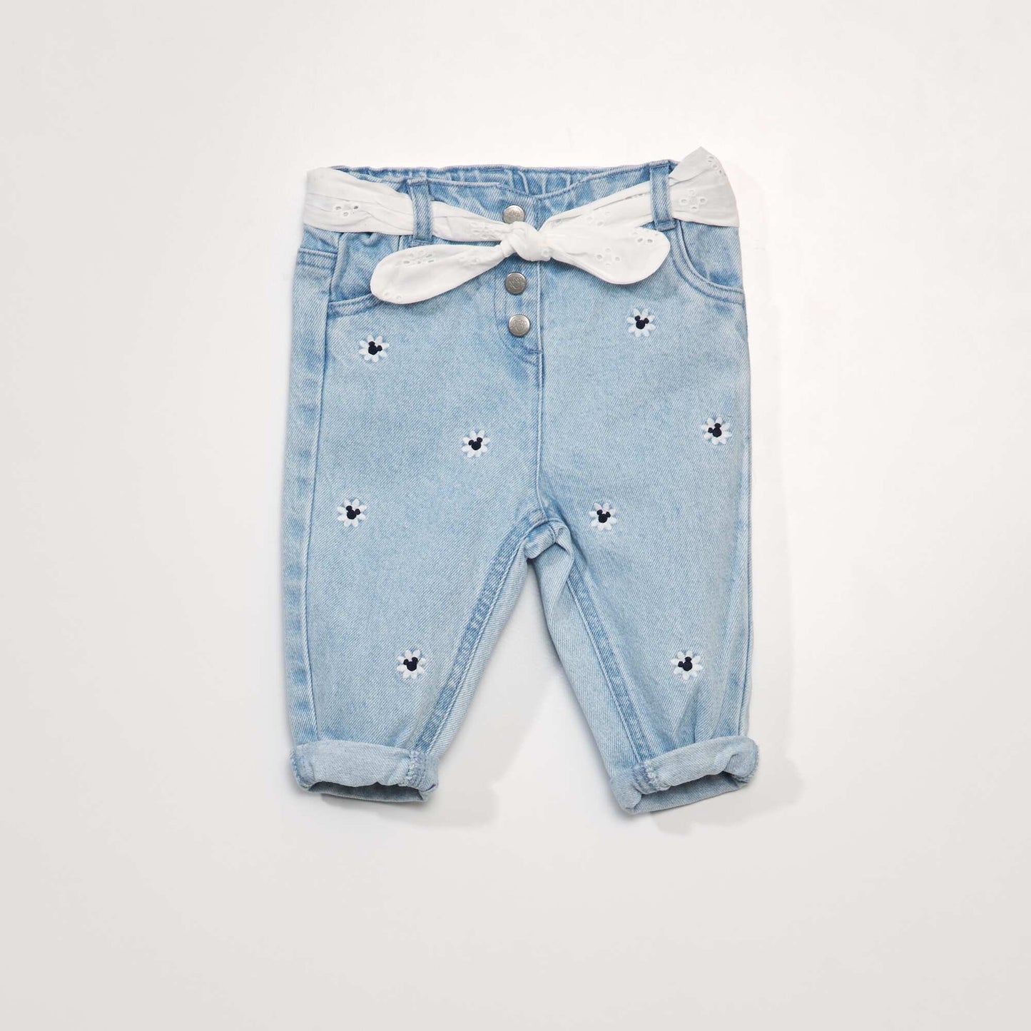 Pantalon en denim et broderies 'Mickey' Denim