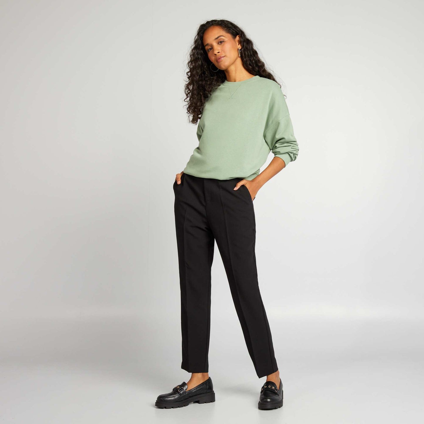 Pantalon cigarette noir