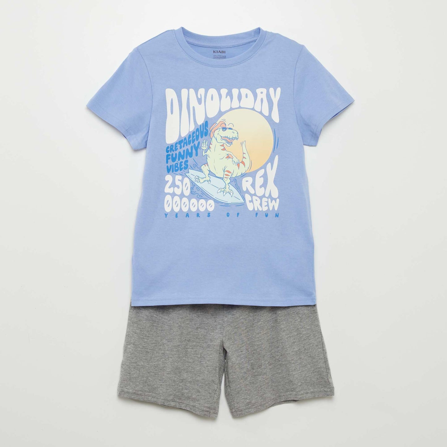 Pyjama court t-shirt + short - 2 pièces Bleu