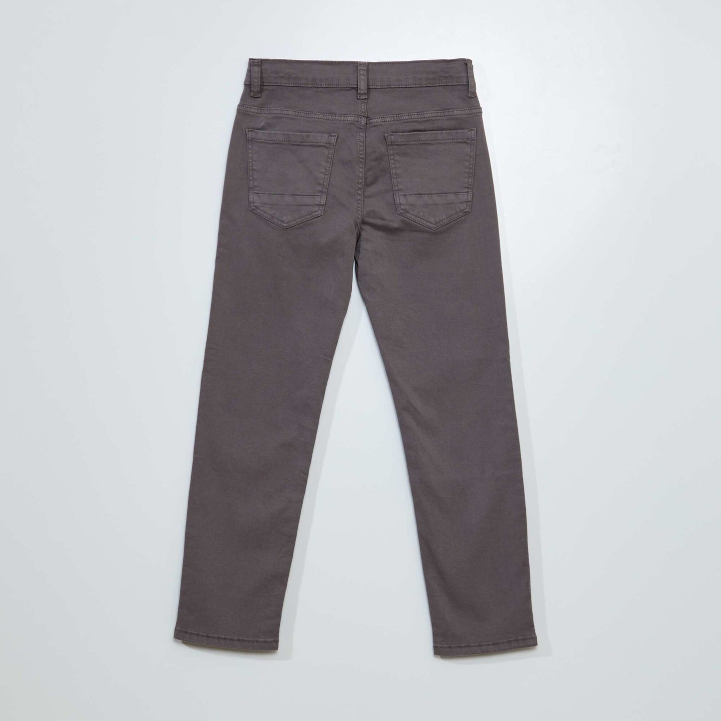 Pantalon regular en twill Gris