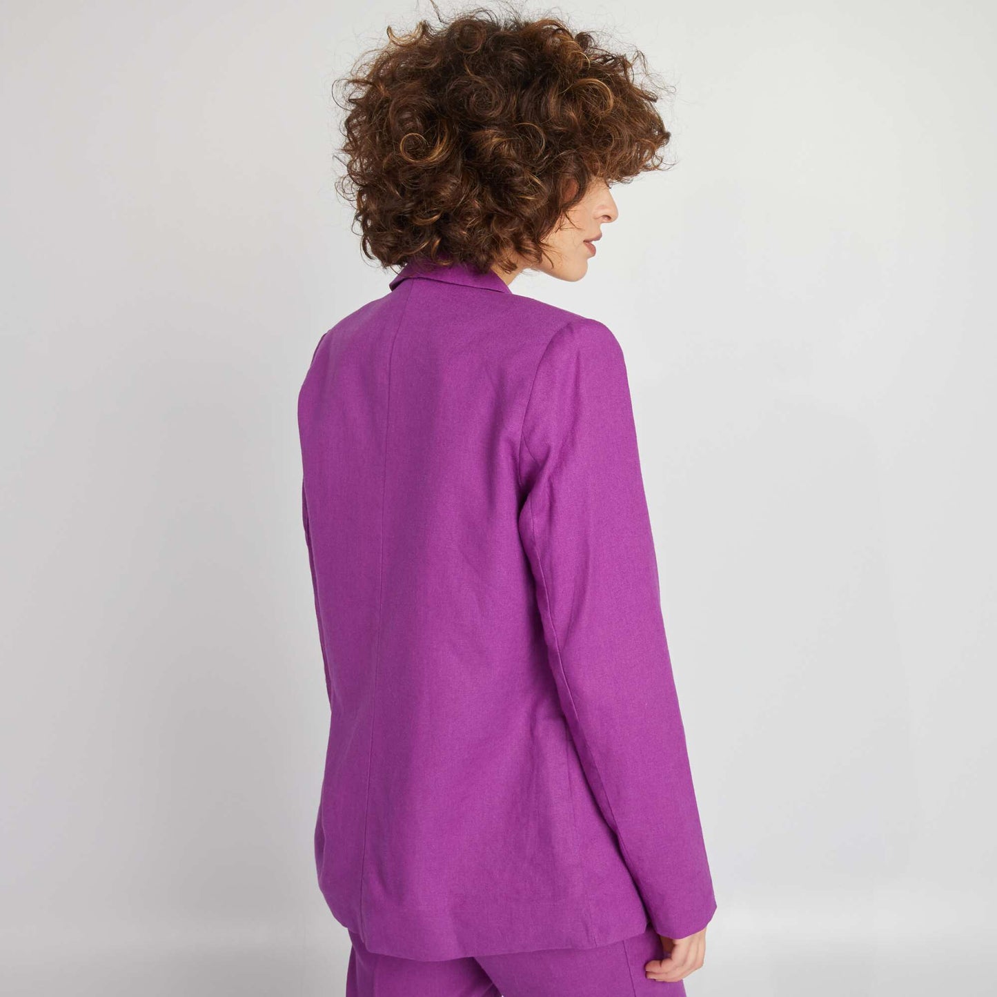 Veste tailleur en lin Violet