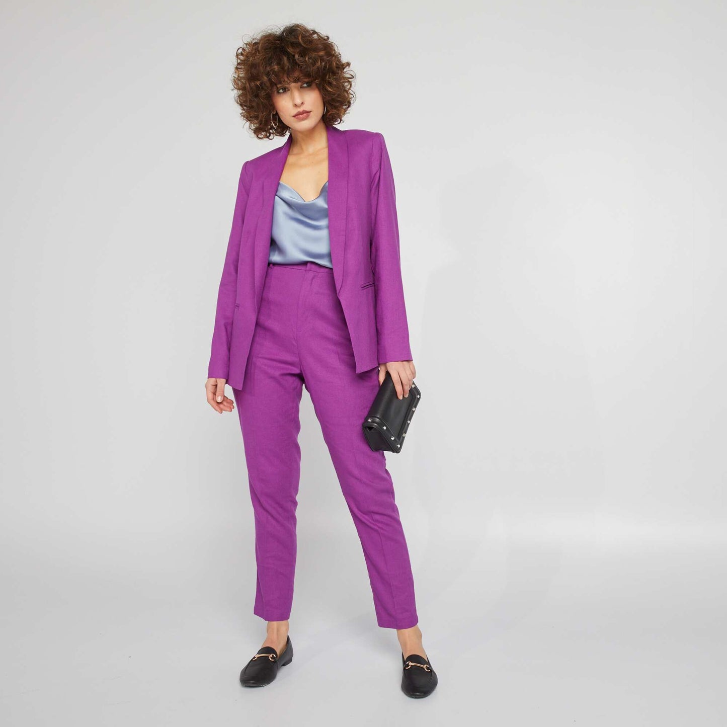 Pantalon en lin Violet