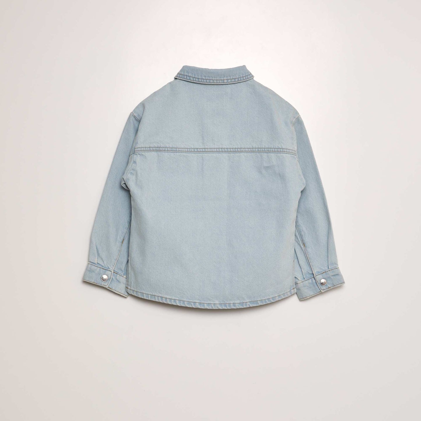 Veste en jean pressionnée Bleu
