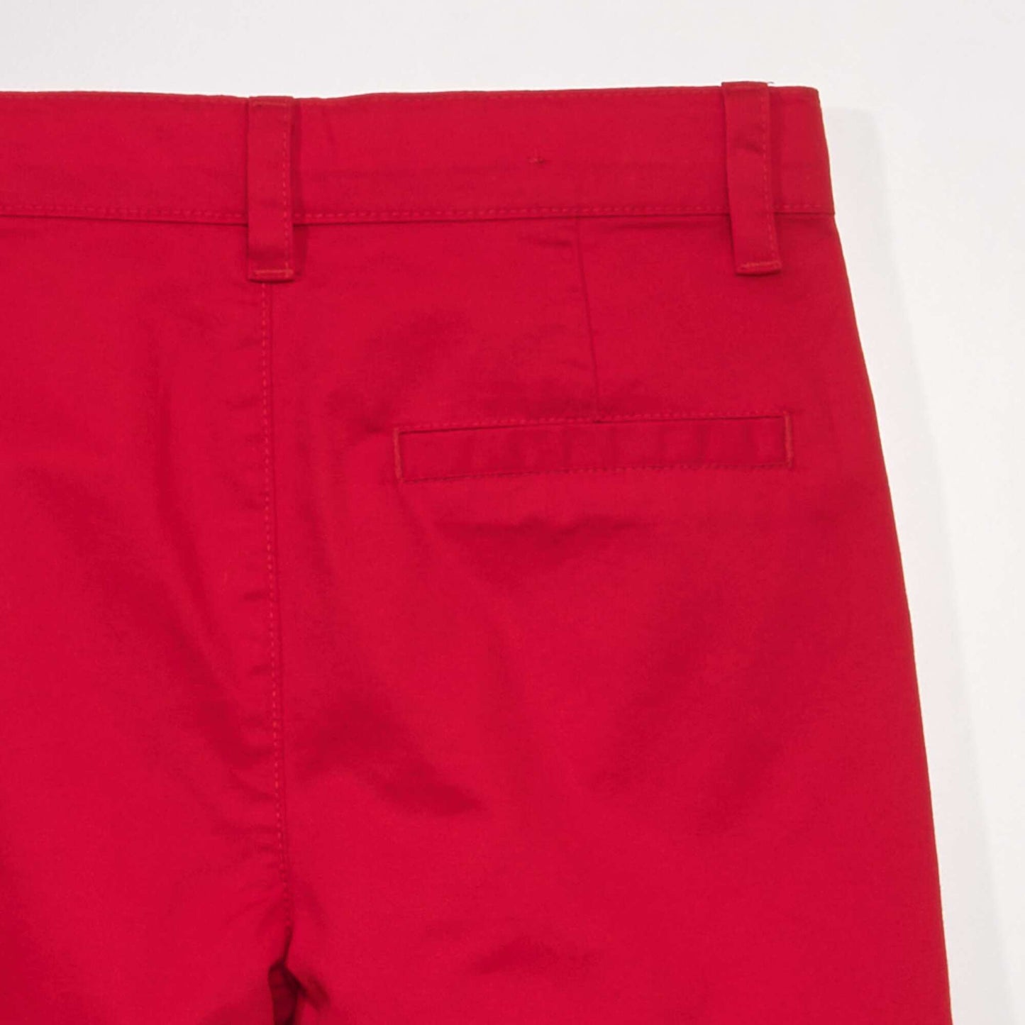 Pantalon chino uni rouge