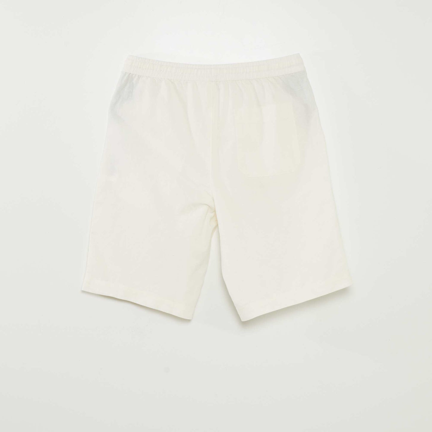 Bermuda chino large avec lin blanc